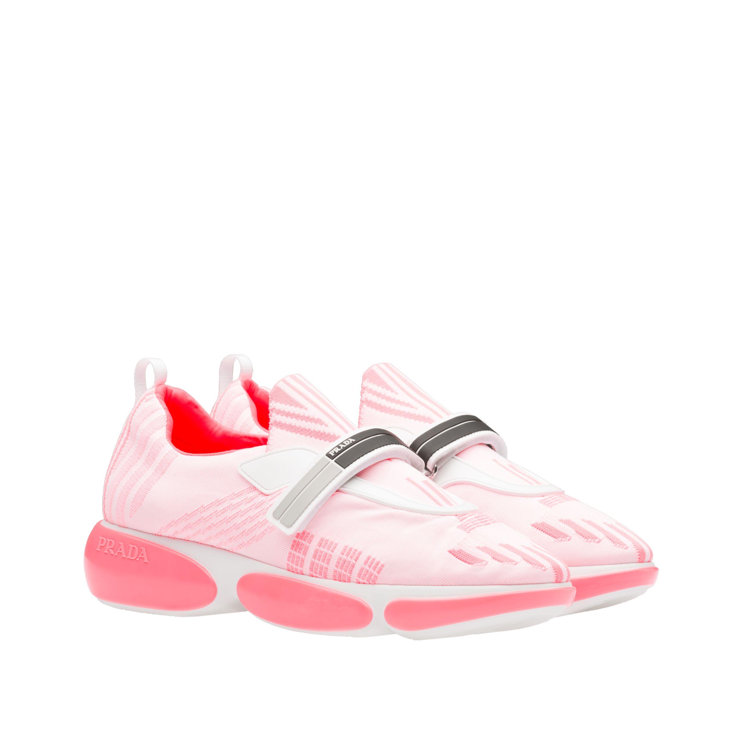 Prada Rubber Cloudbust Sneakers in Pink 