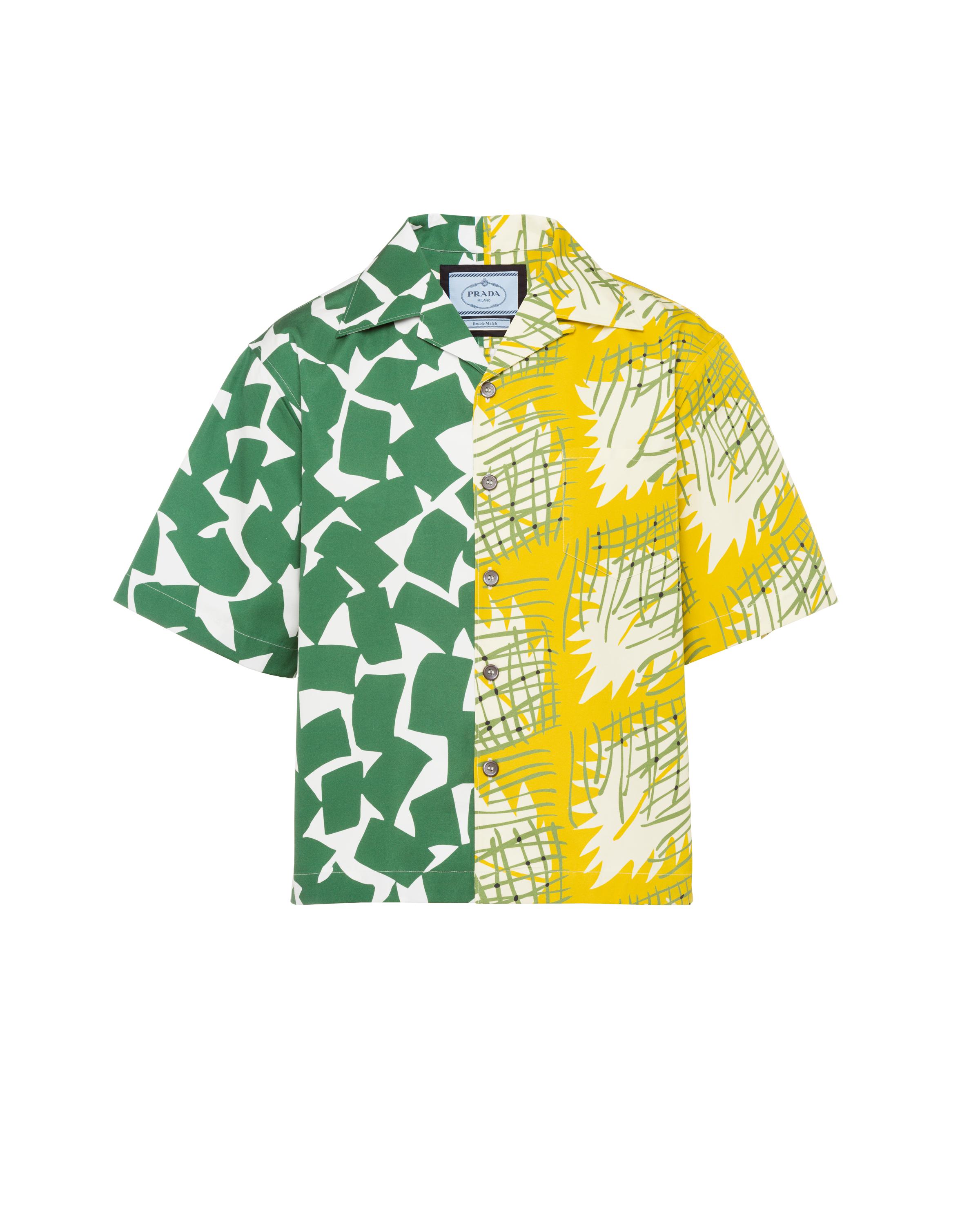 prada double match heavy cotton shirt