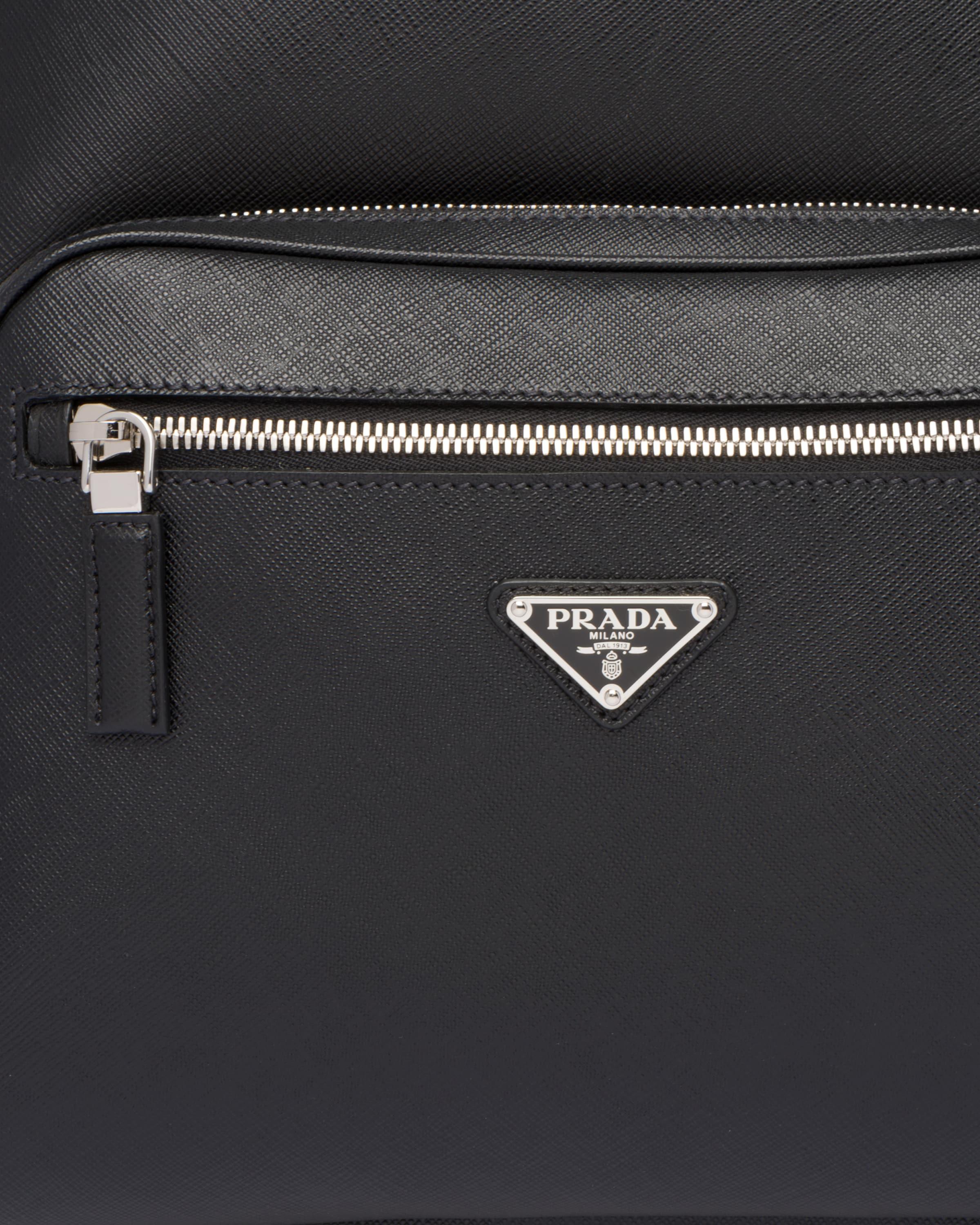 saffiano leather backpack prada
