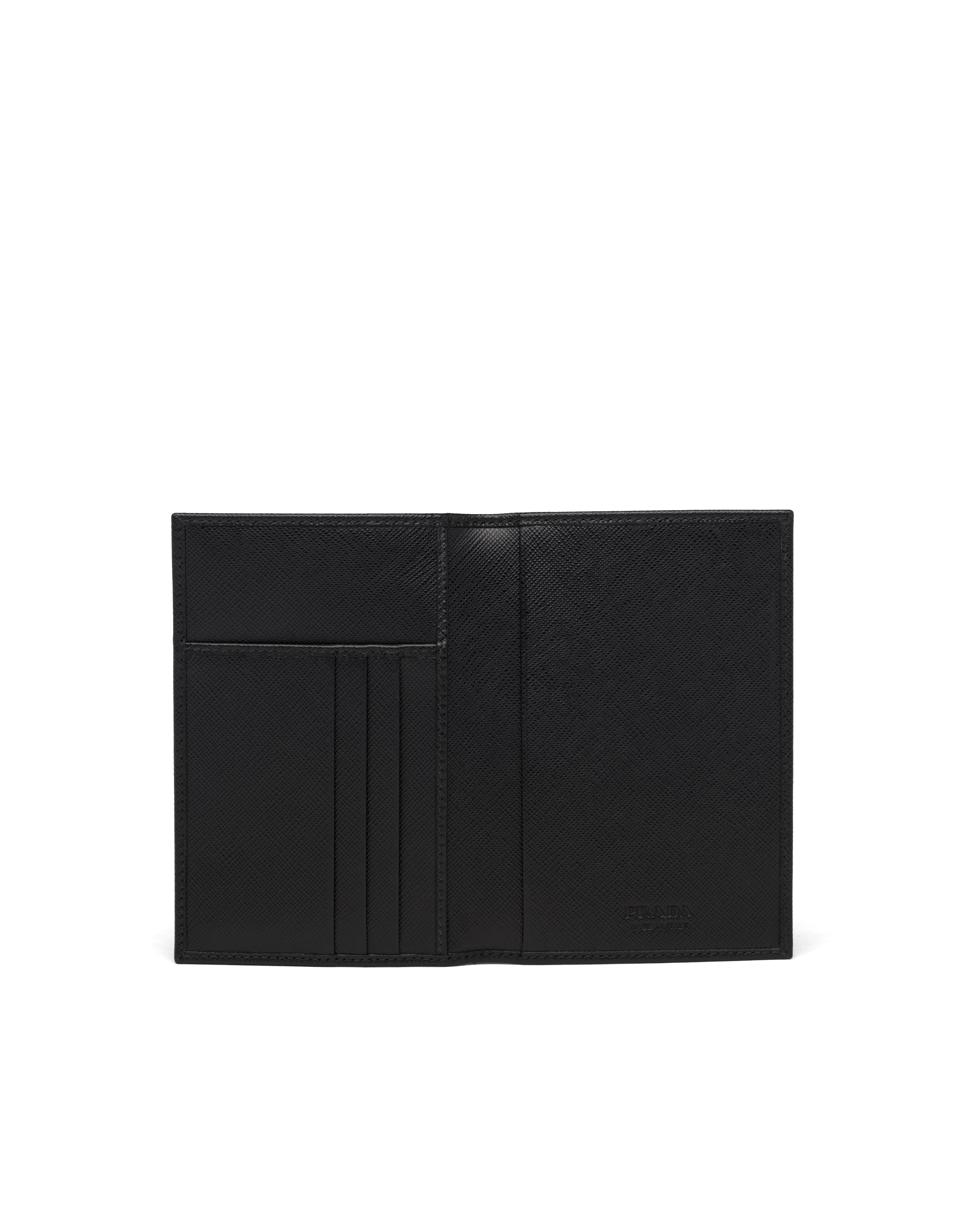 Rare PRADA SAFFIANO Black Nero Leather Wallet Passport-style