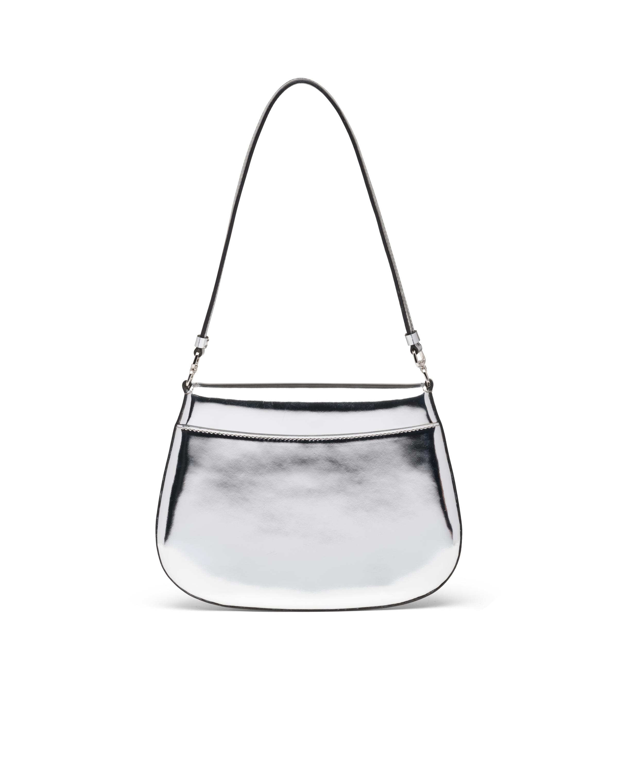 Cleo Silver Strap Bag Prada Cleo Brushed Leather Shoulder Bag With