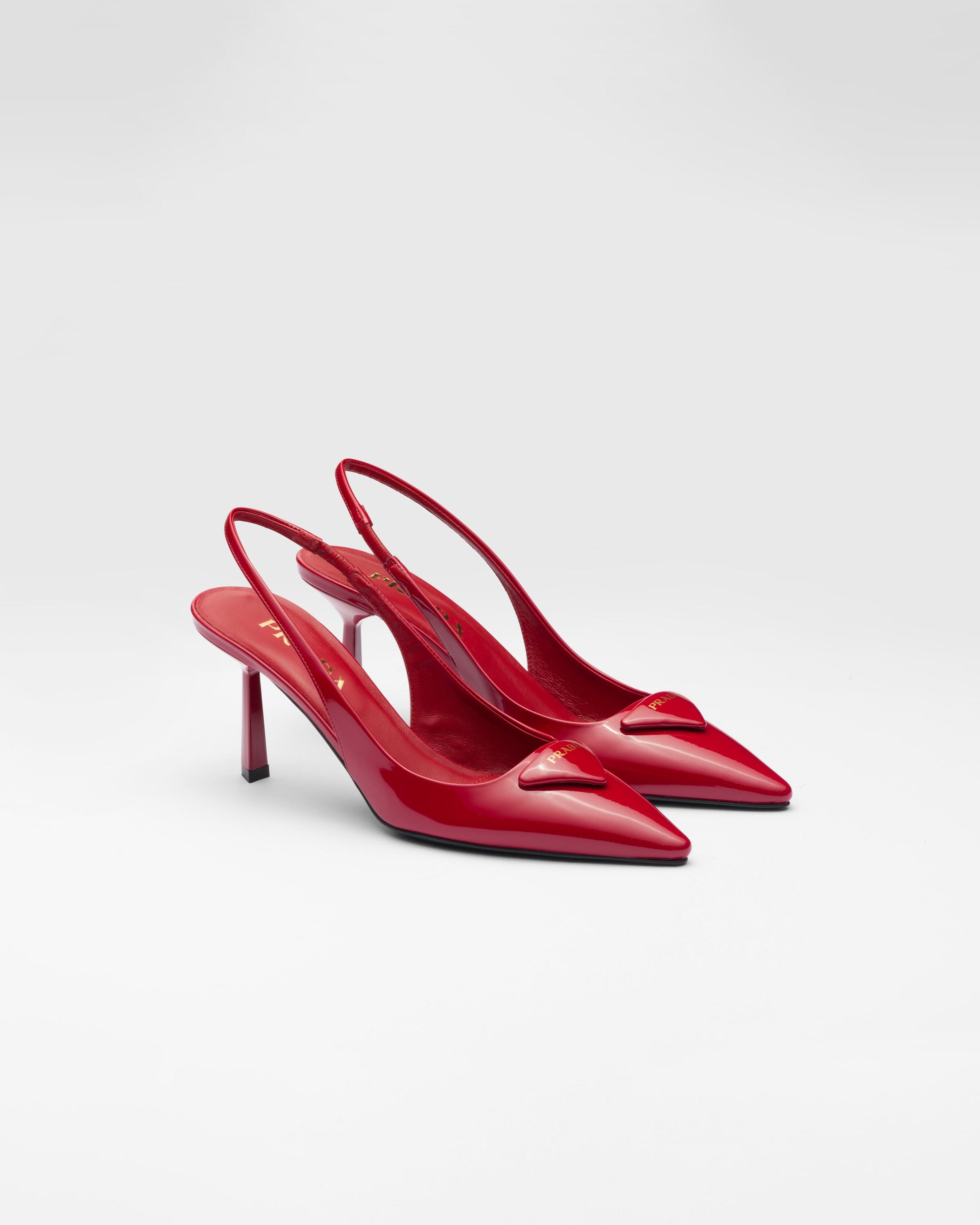 Prada Patent Leather Slingback Pumps in Red Lyst UK