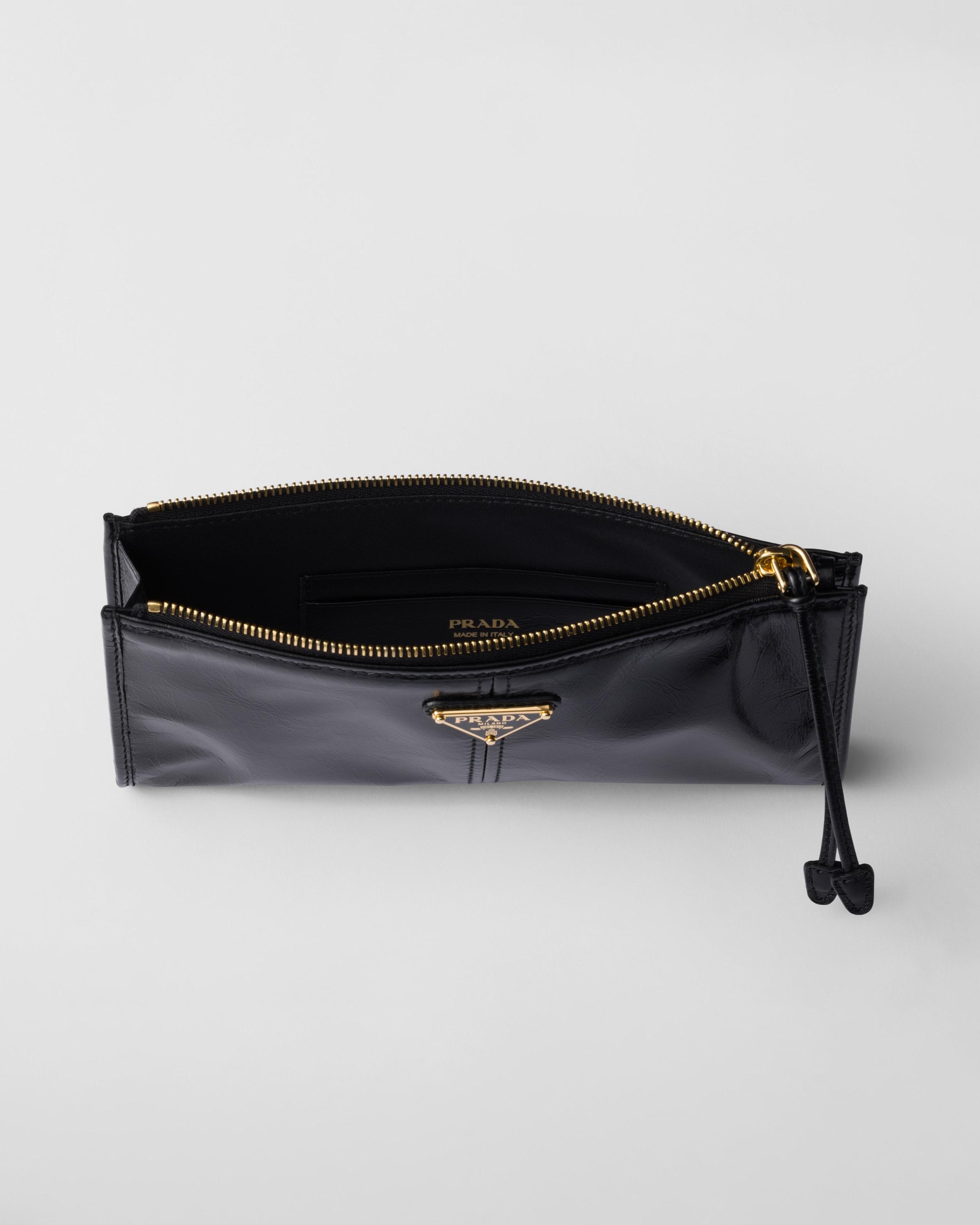 Prada Leather Pouch in Black Lyst UK
