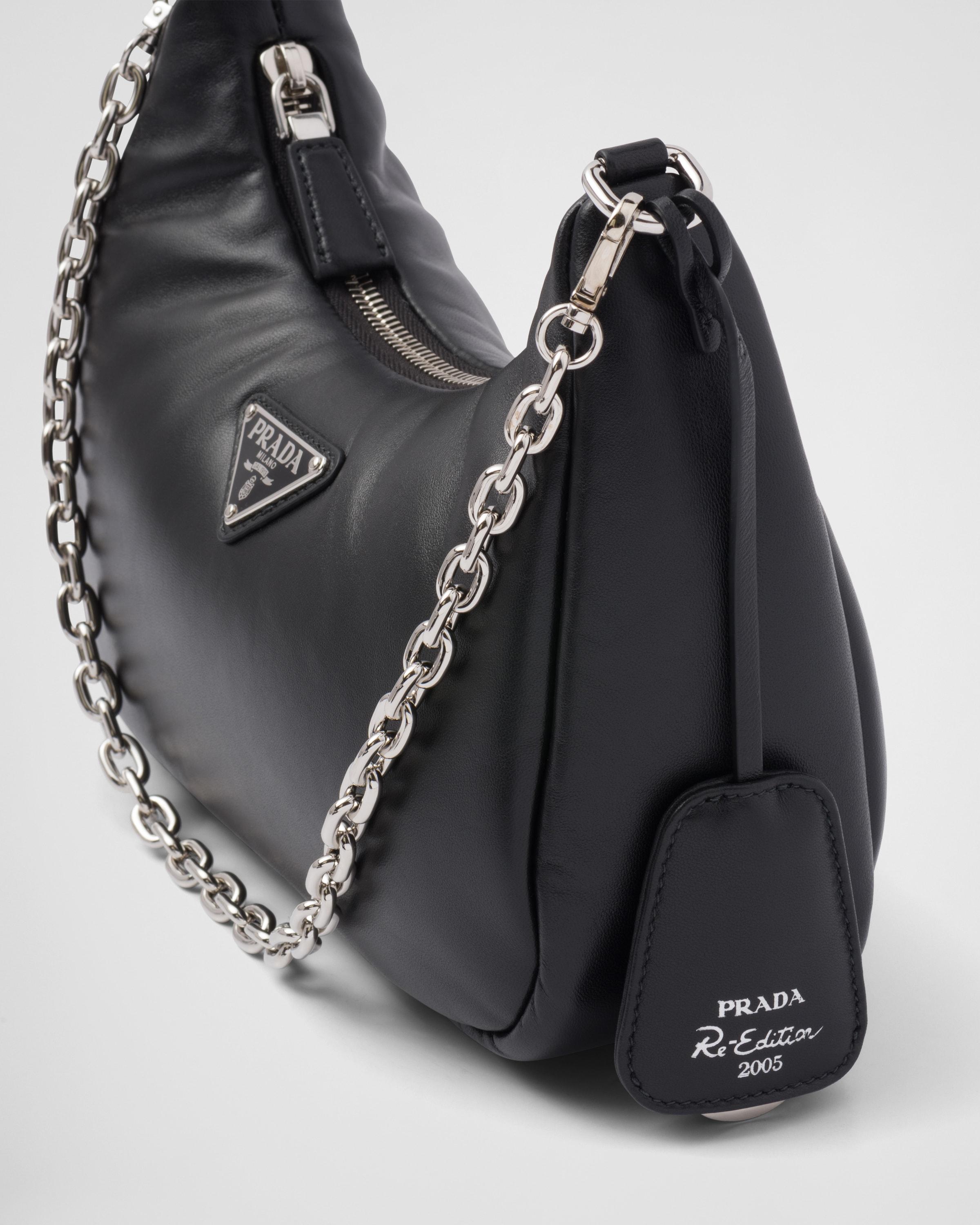 Prada Padded Nappa-leather Re-edition Shoulder Bag in Black | Lyst