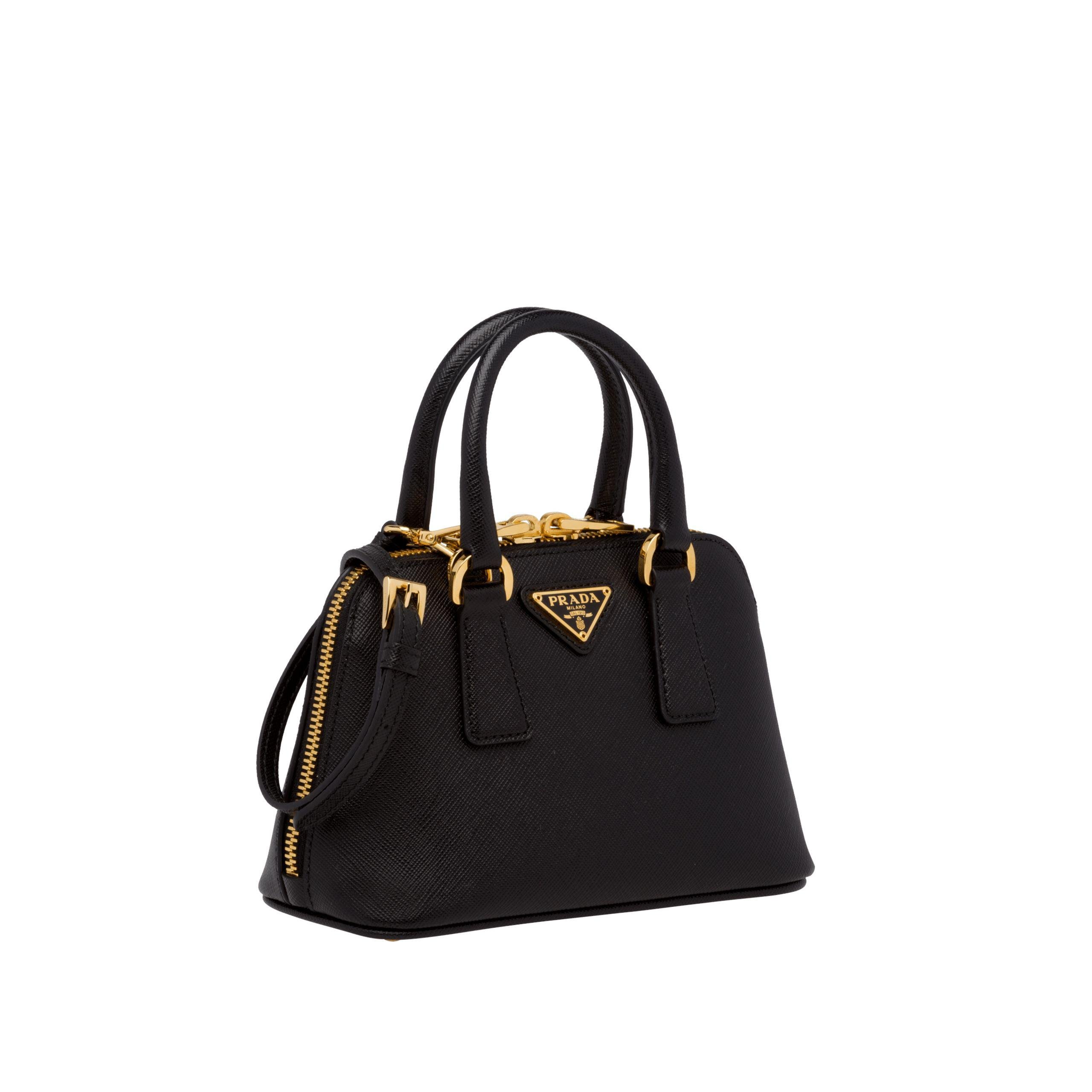 Prada Mini Promenade Bag in Black | Lyst