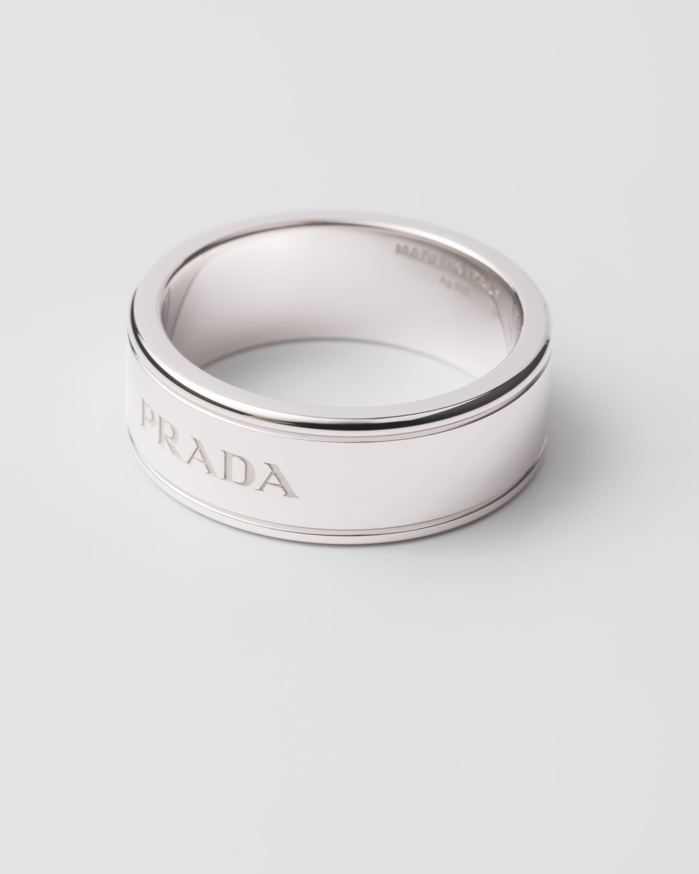 Prada Logo Jewels Ring in Metallic for Men | Lyst