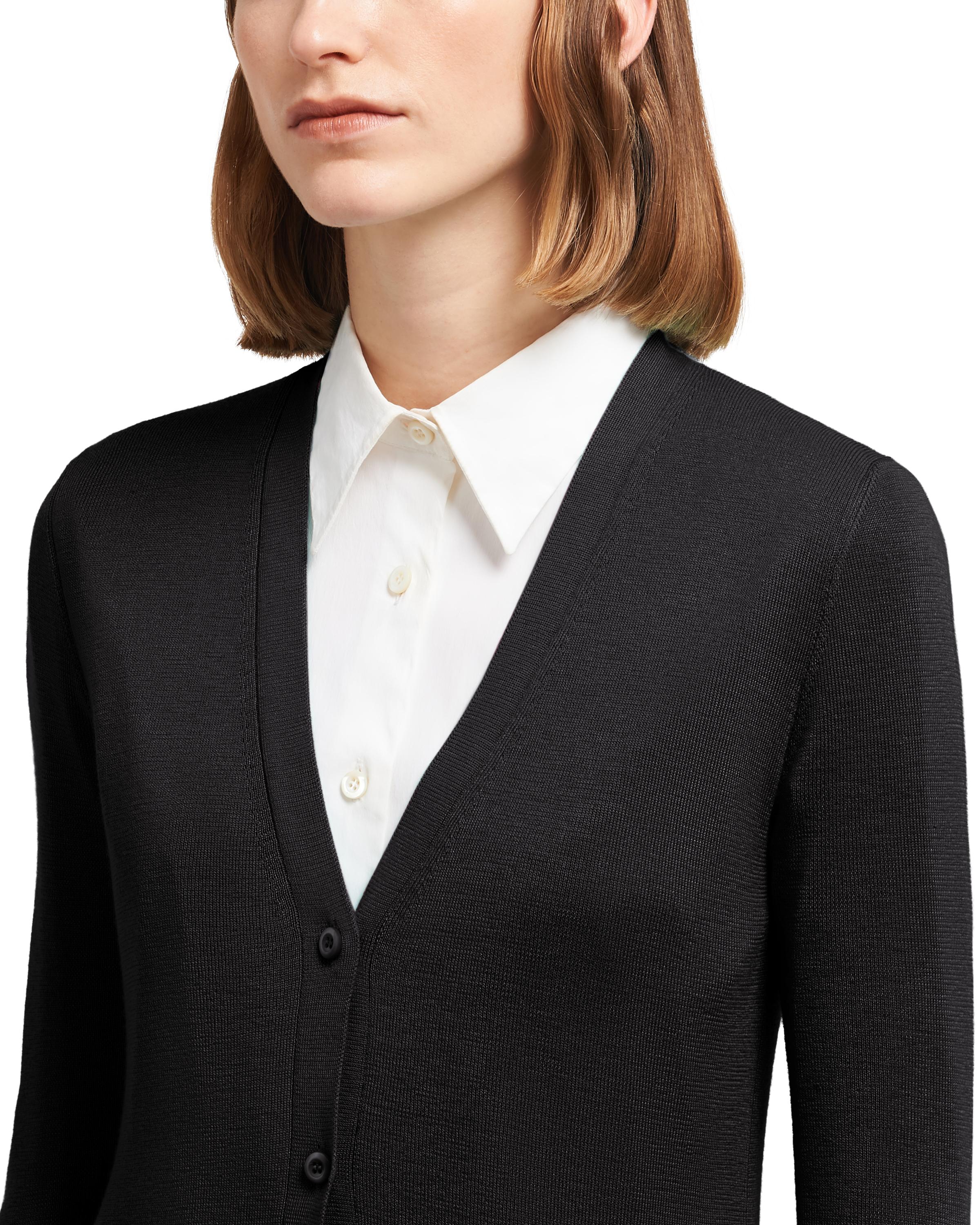 prada black cardigan
