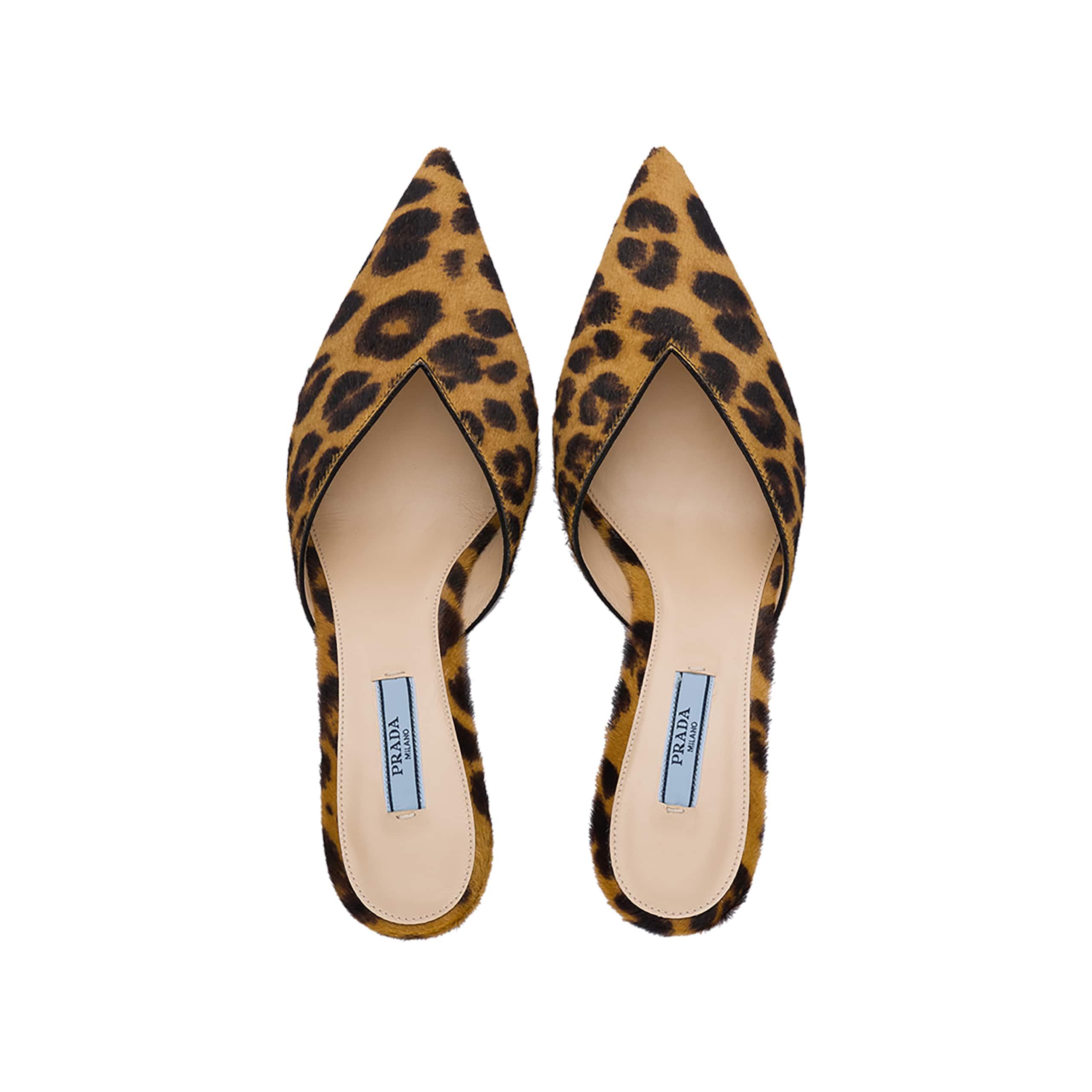 prada leopard mules