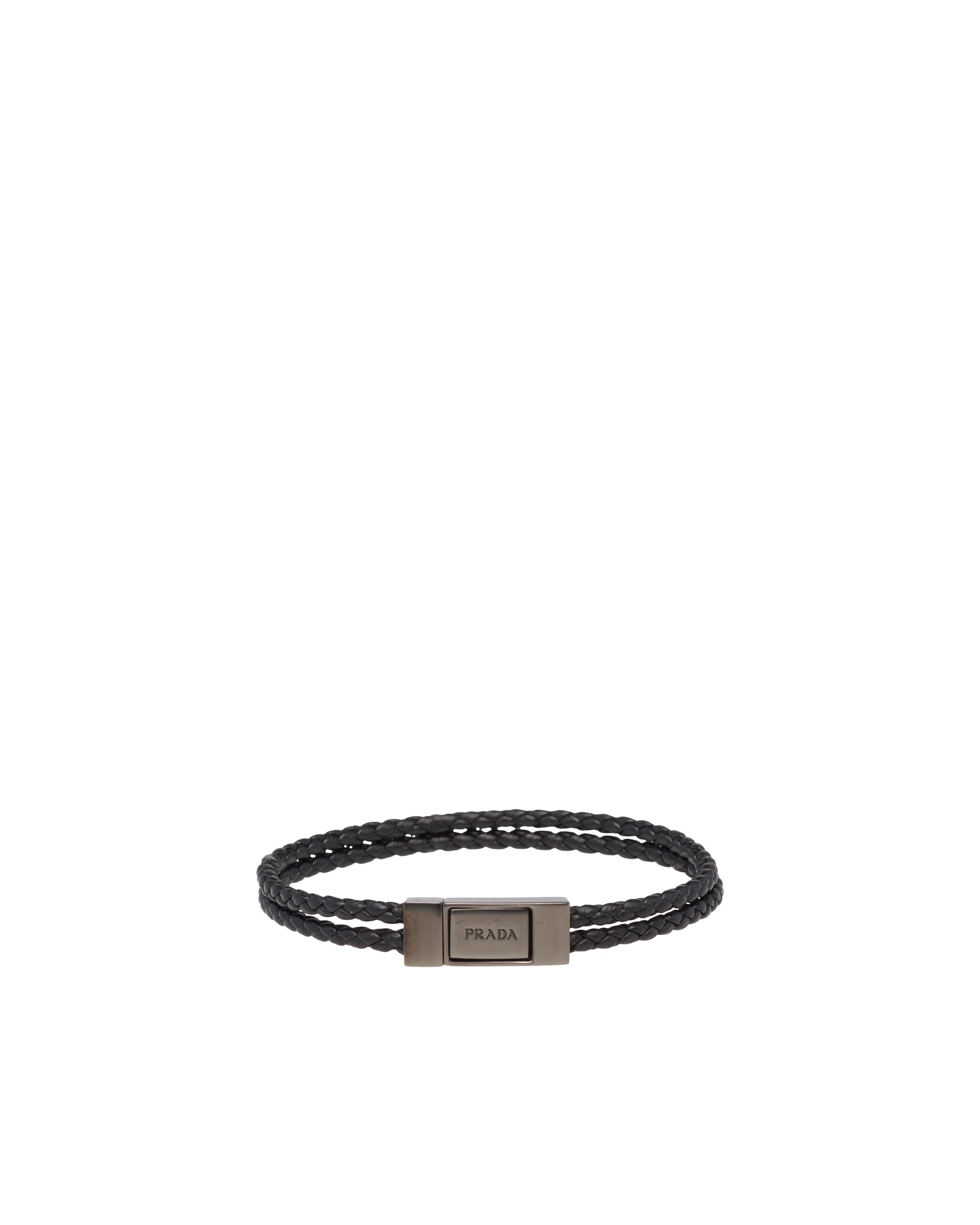 Prada men's leather bracelet Clearance