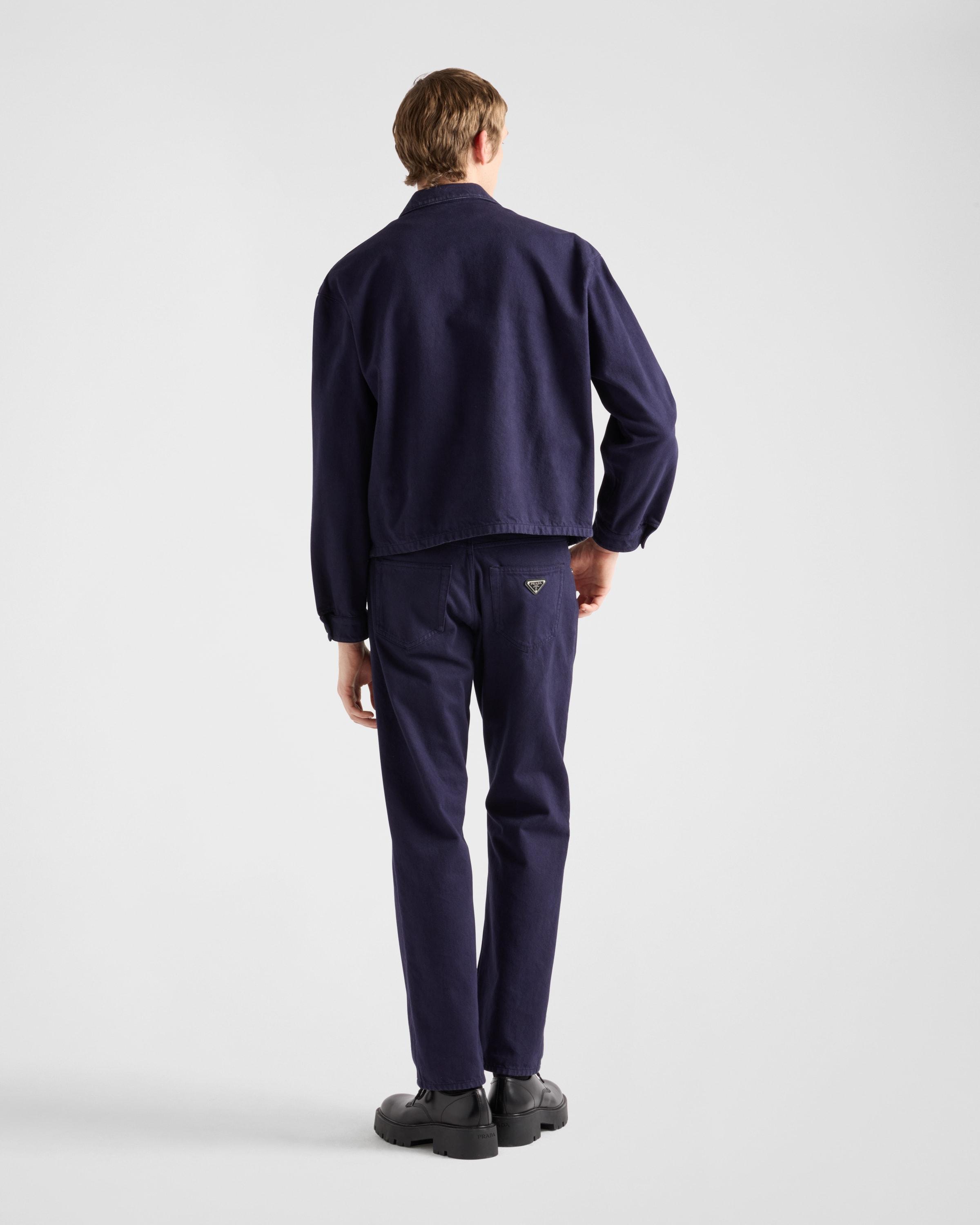Prada Old Denim Zipper Jacket in Blue for Men | Lyst