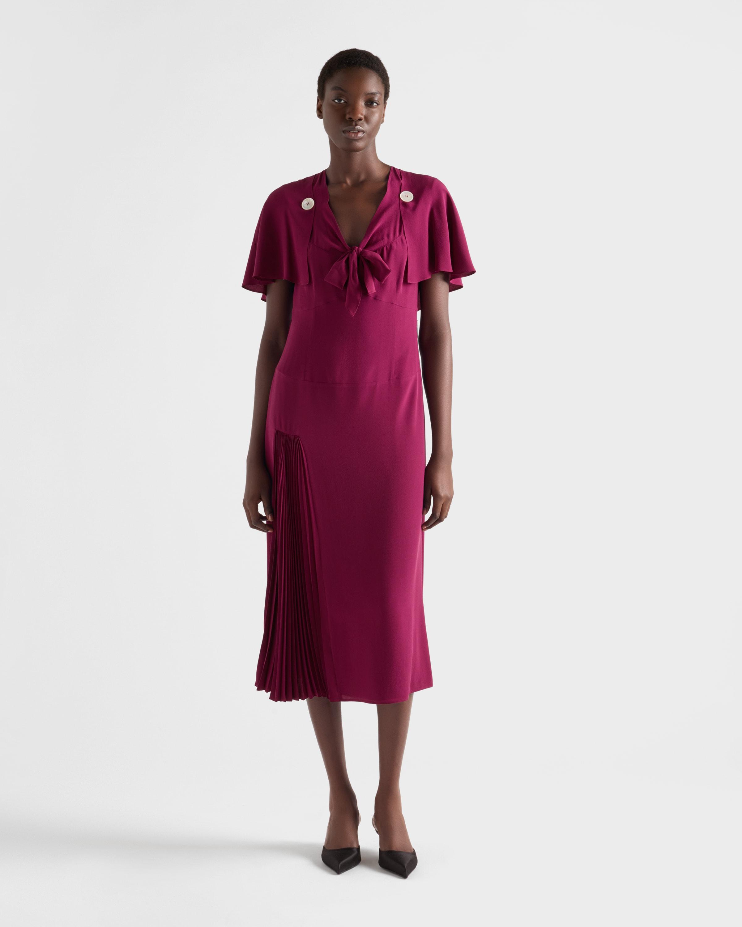 Prada ドレス RUNWAY Pleated marocain dress 関税込 Ivory Pleated marocain dress | PRADA