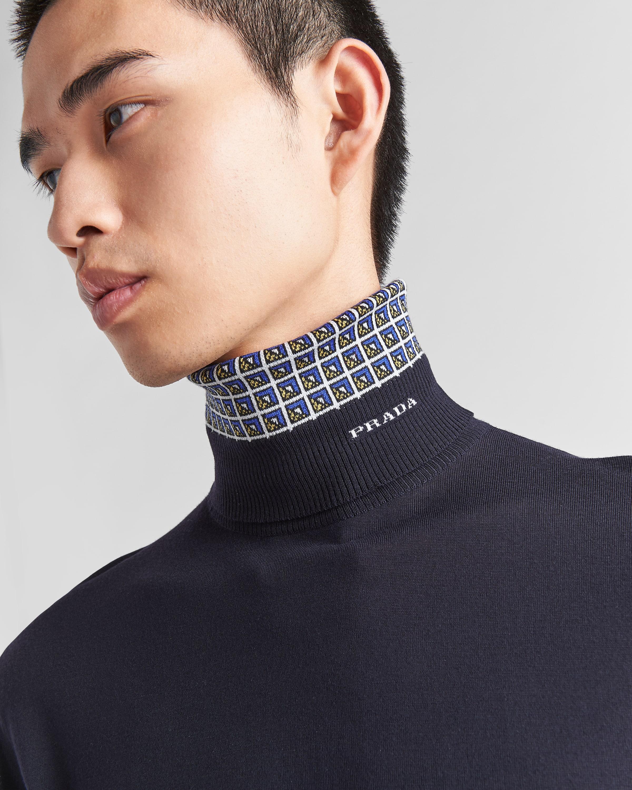 Prada Worsted-wool Mock-neck Sweater in 