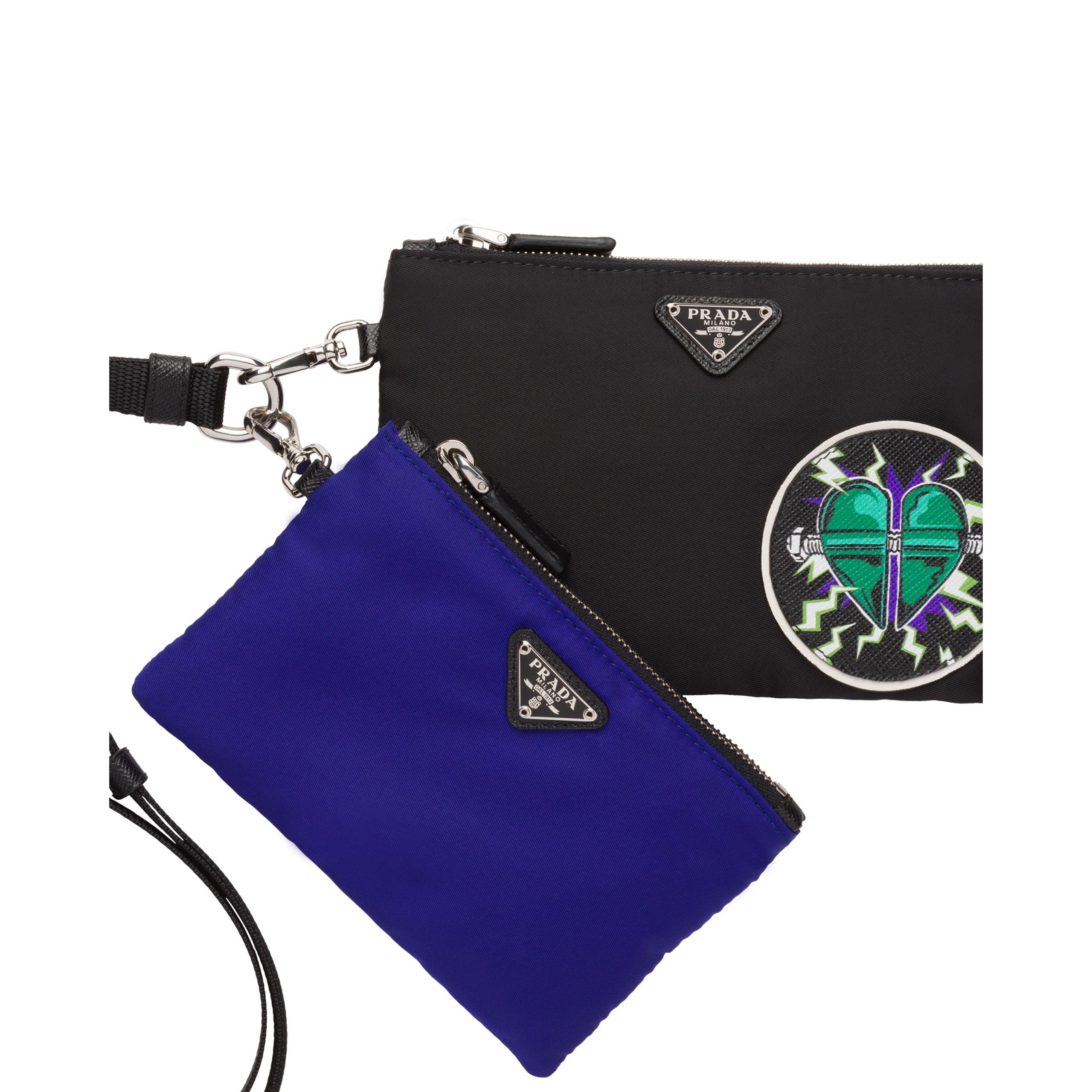 prada two nylon pouches