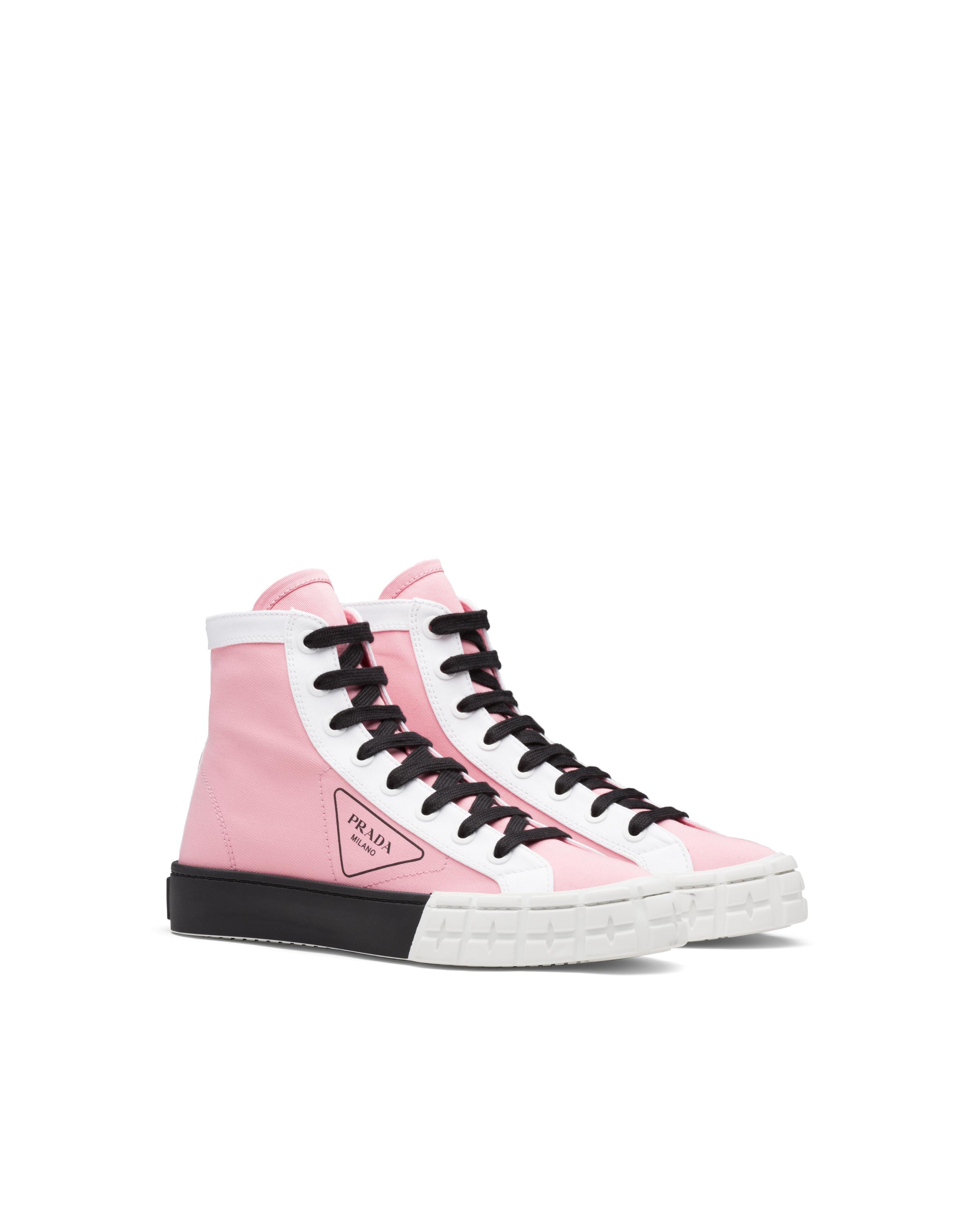 color block high top canvas shoes