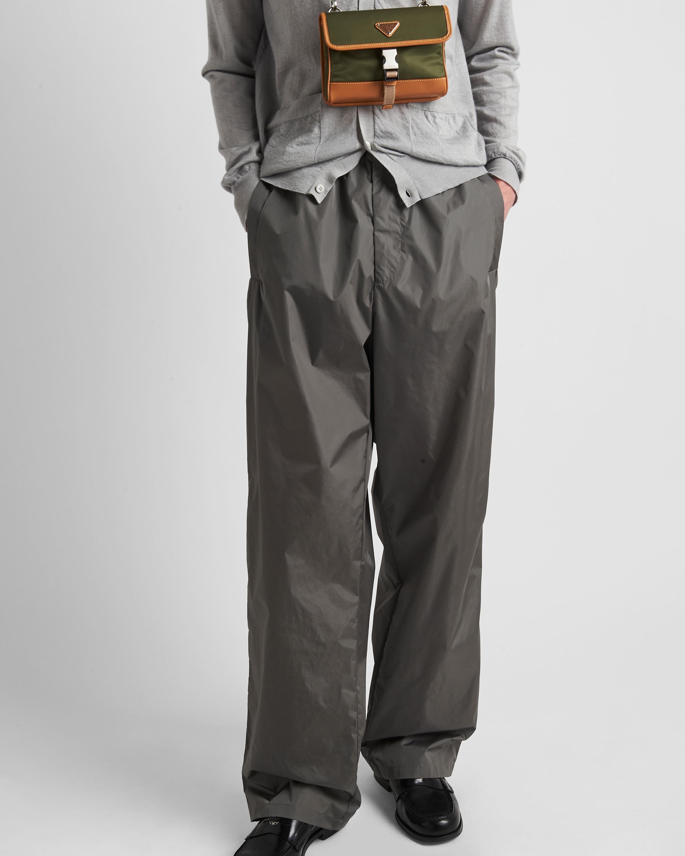 Prada Nylon Wide-Leg Trousers in Grey for Men | Lyst UK