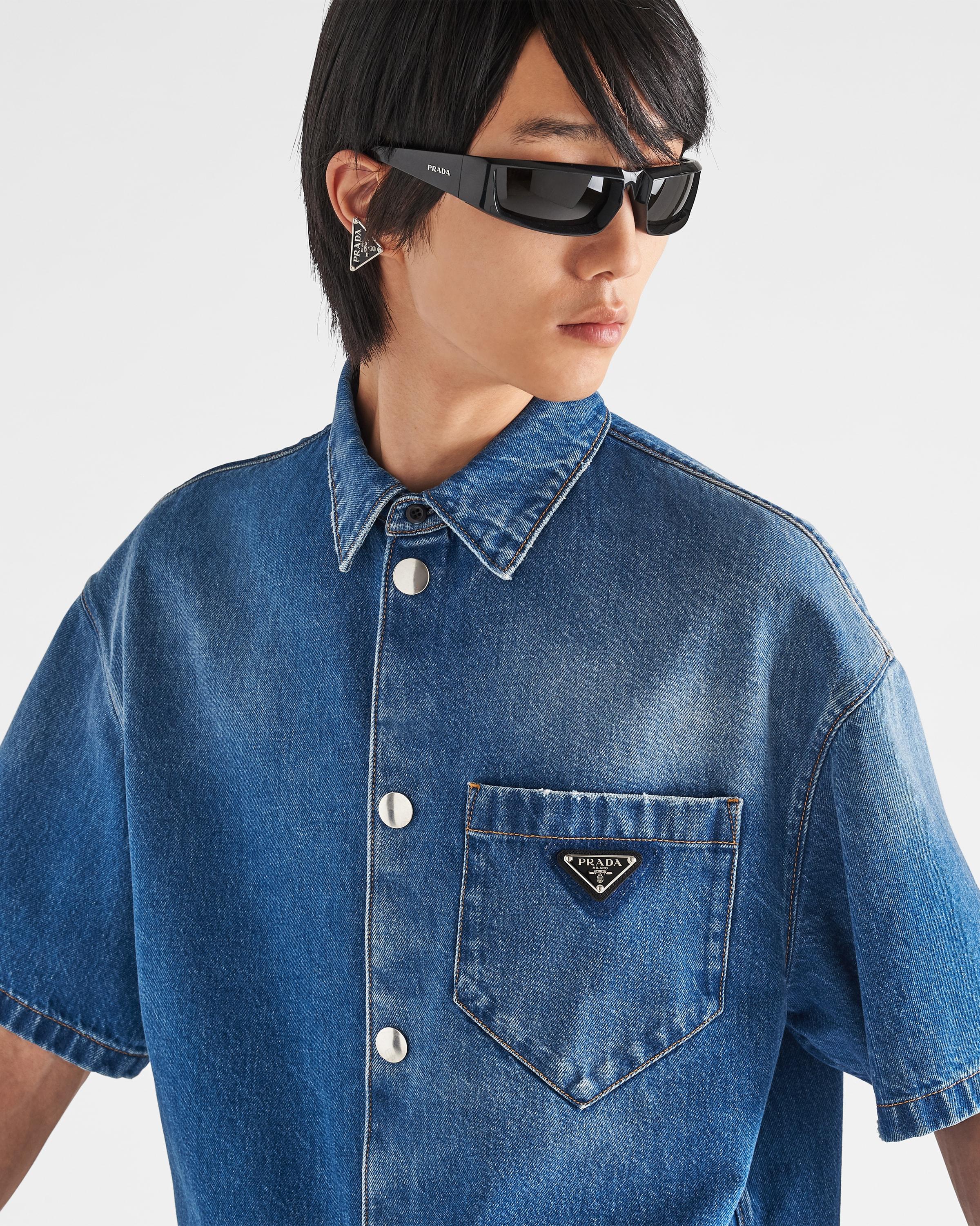 Prada Denim Shirt in Navy (Blue) for 