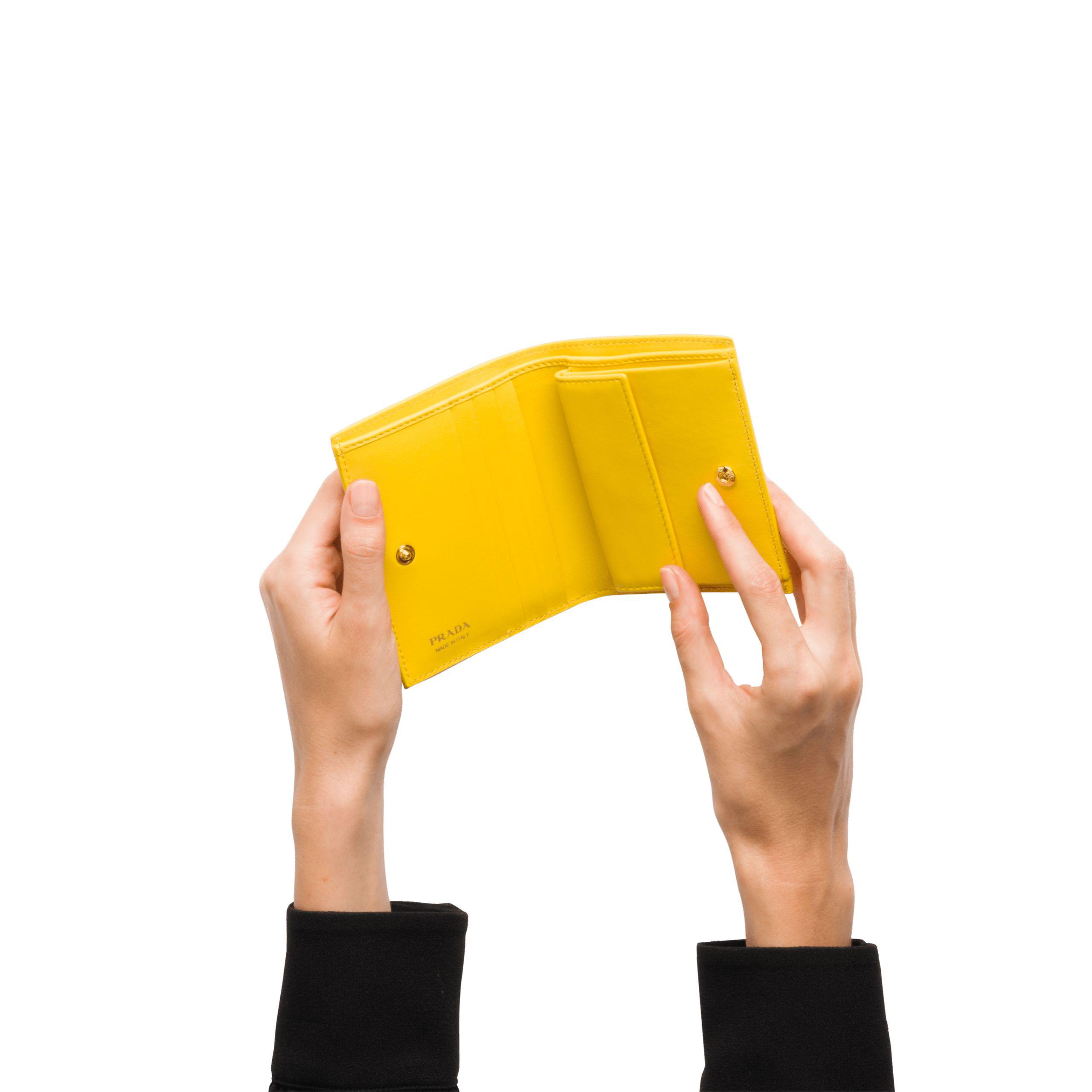 prada yellow wallet