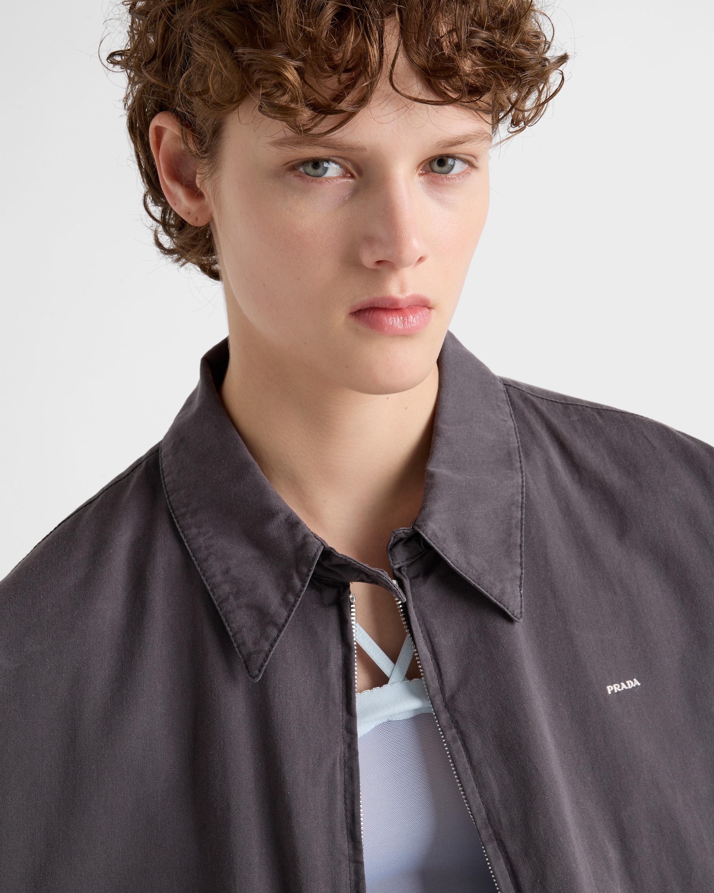 Prada Old Gabardine Blouson Jacket in Blue | Lyst