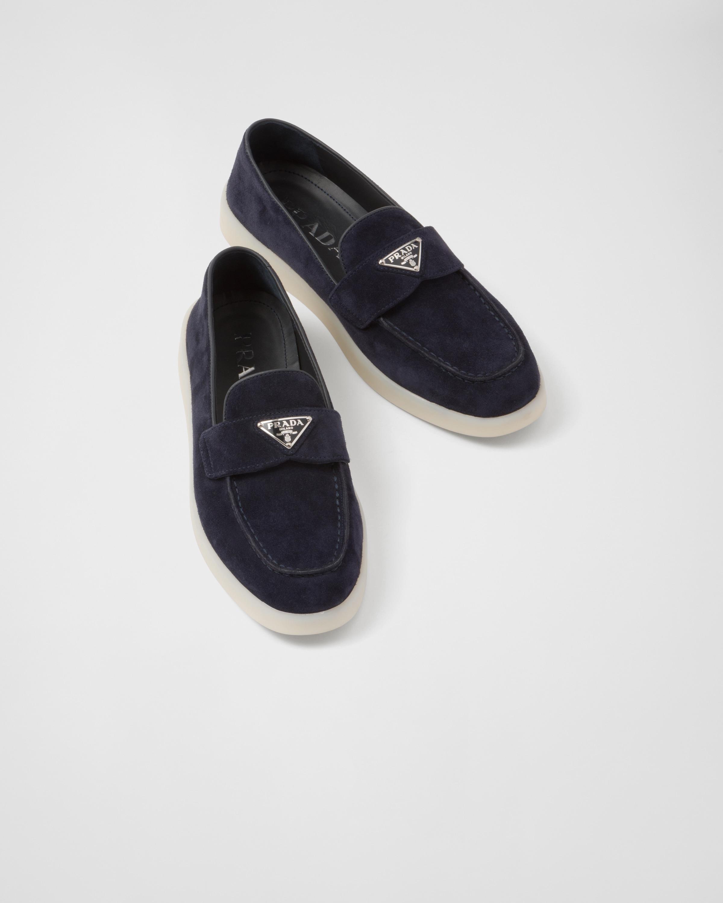 Prada blue loafers discount