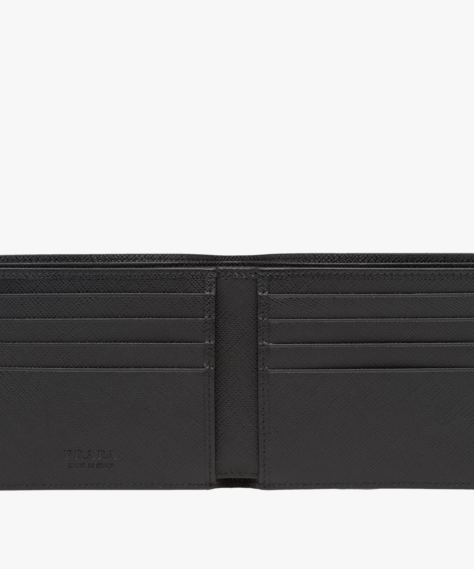 Prada Saffiano And Crocodile Leather Wallet in Black for Men - Lyst