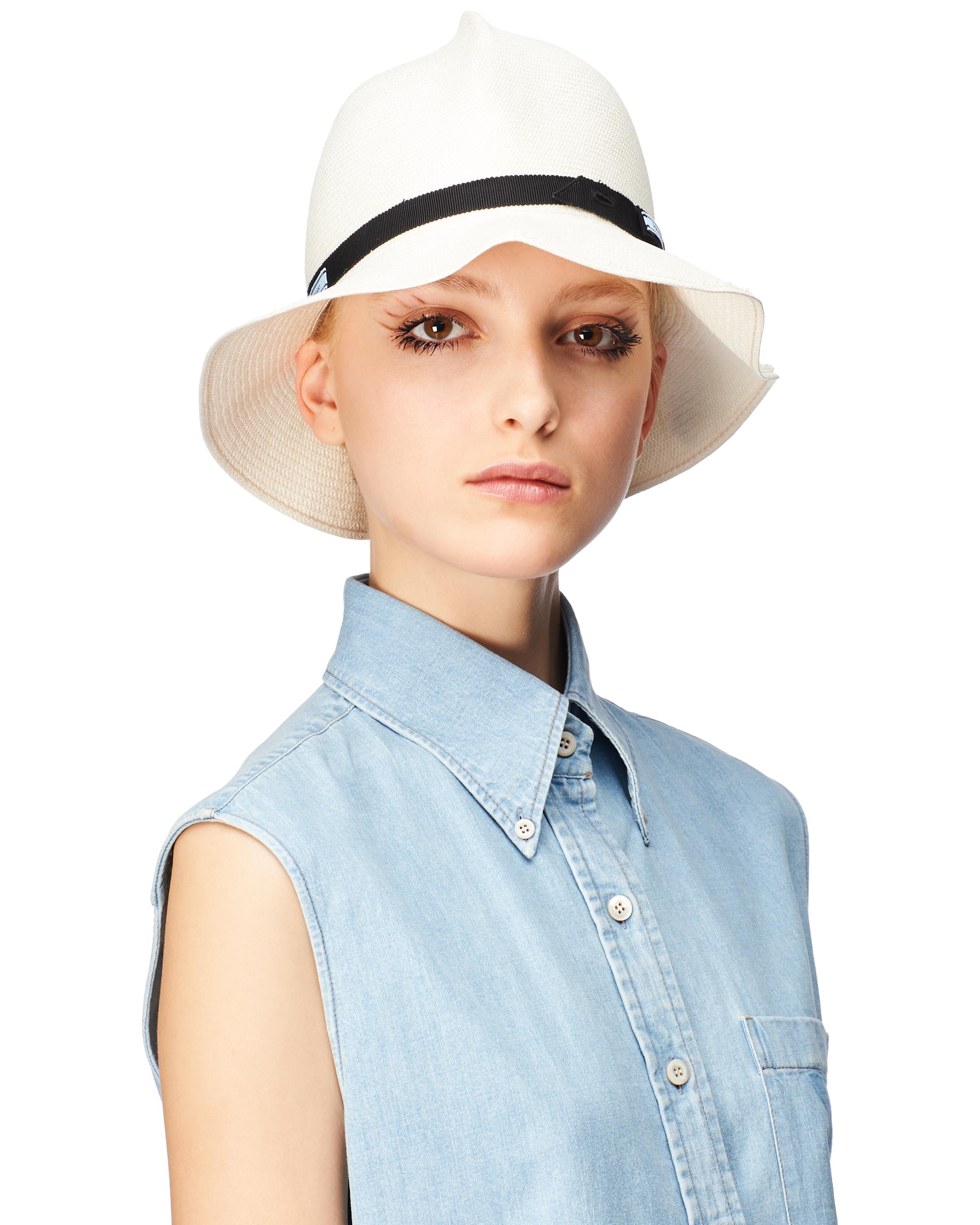 prada straw bucket hat