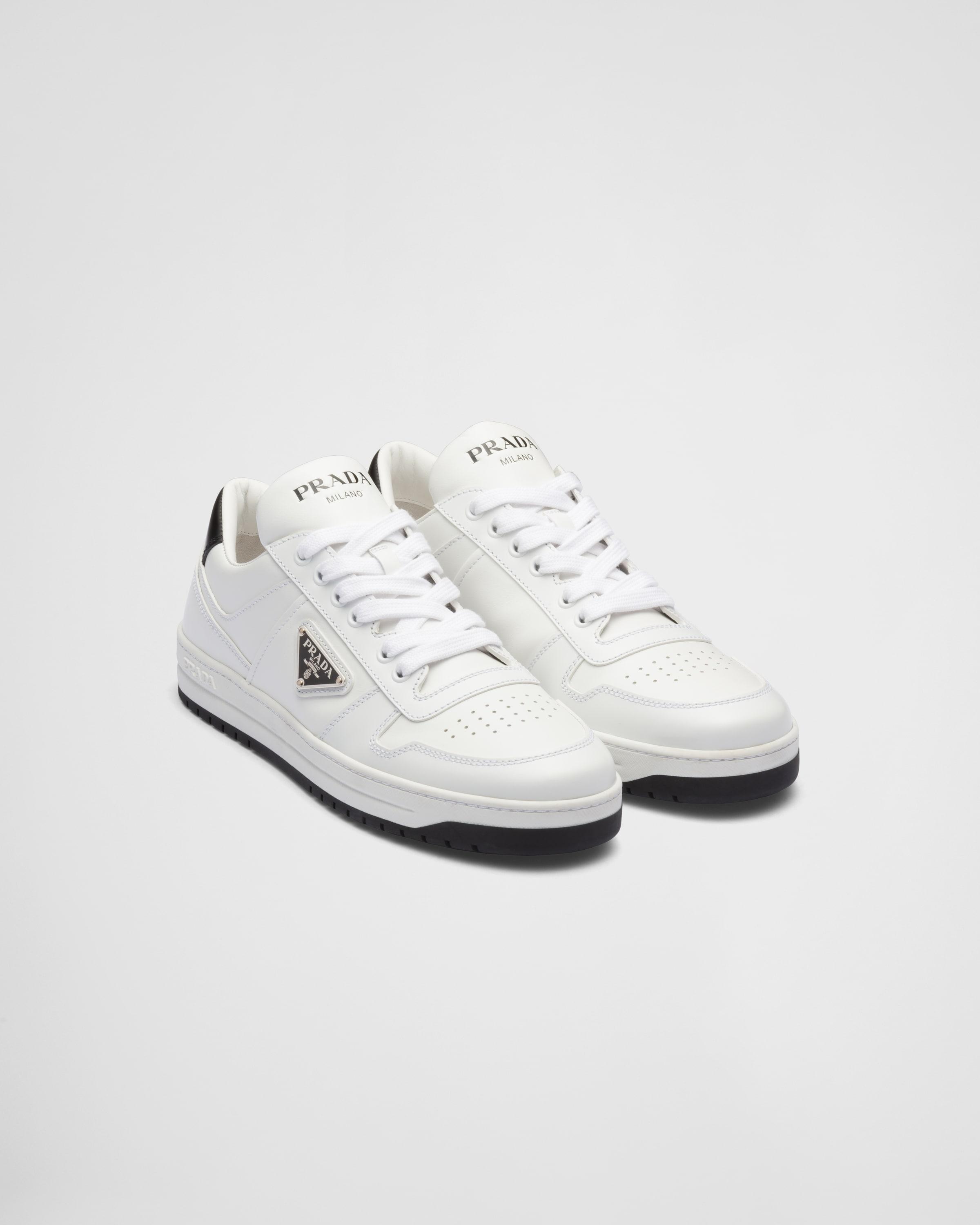 Prada Downtown Sneaker Aus Perforiertem Leder in WeiB Lyst DE