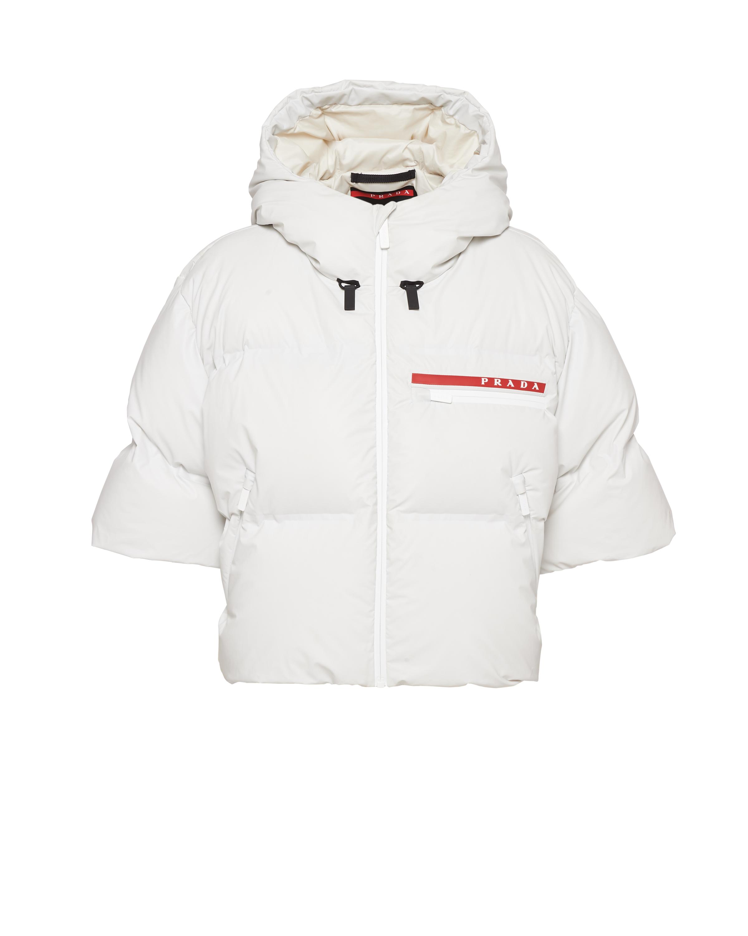 prada hooded down jacket
