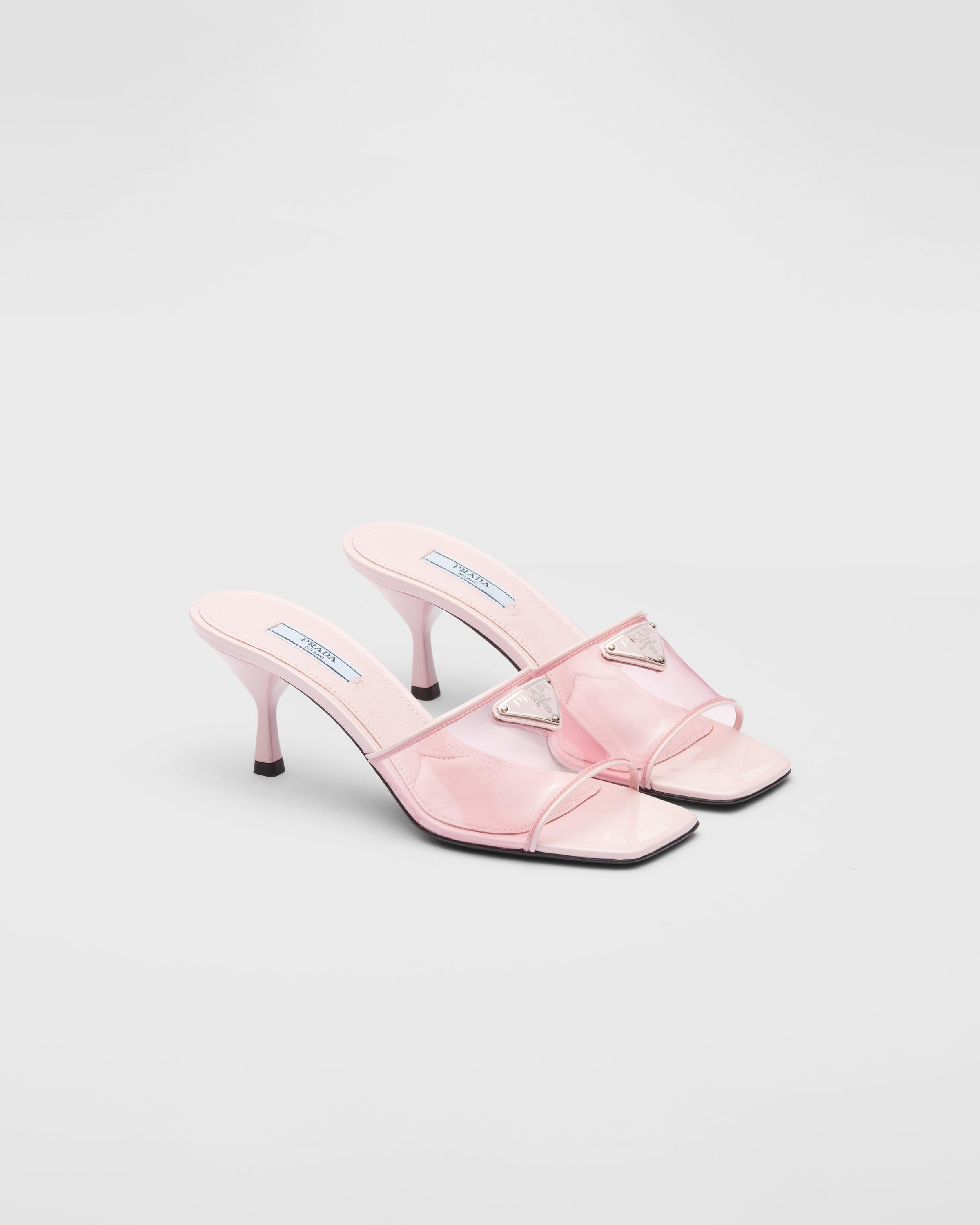 Prada Plexiglas And Patent Leather Sandals Lyst