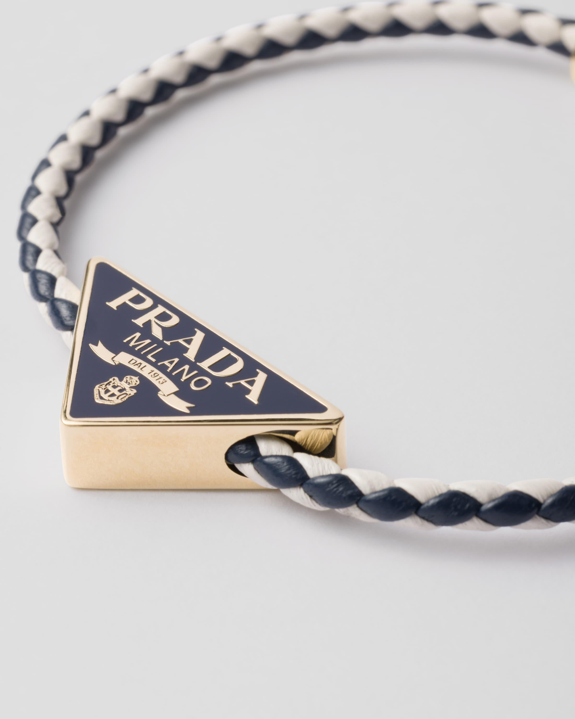 Prada Mens Bracelet Prada Braided Nappa Leather Bracelet Prada