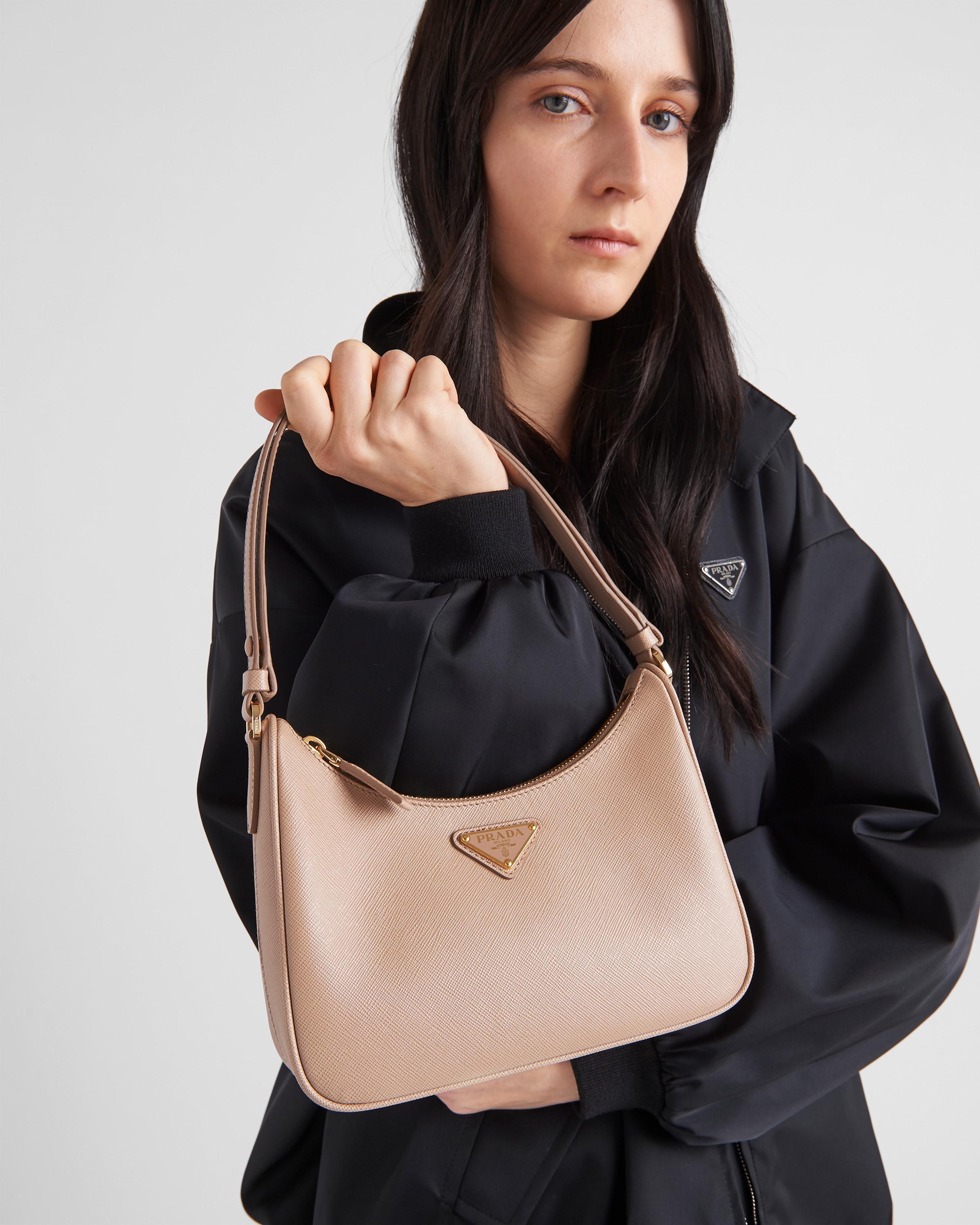 Prada Re-edition Saffiano Leather Mini Bag in White | Lyst