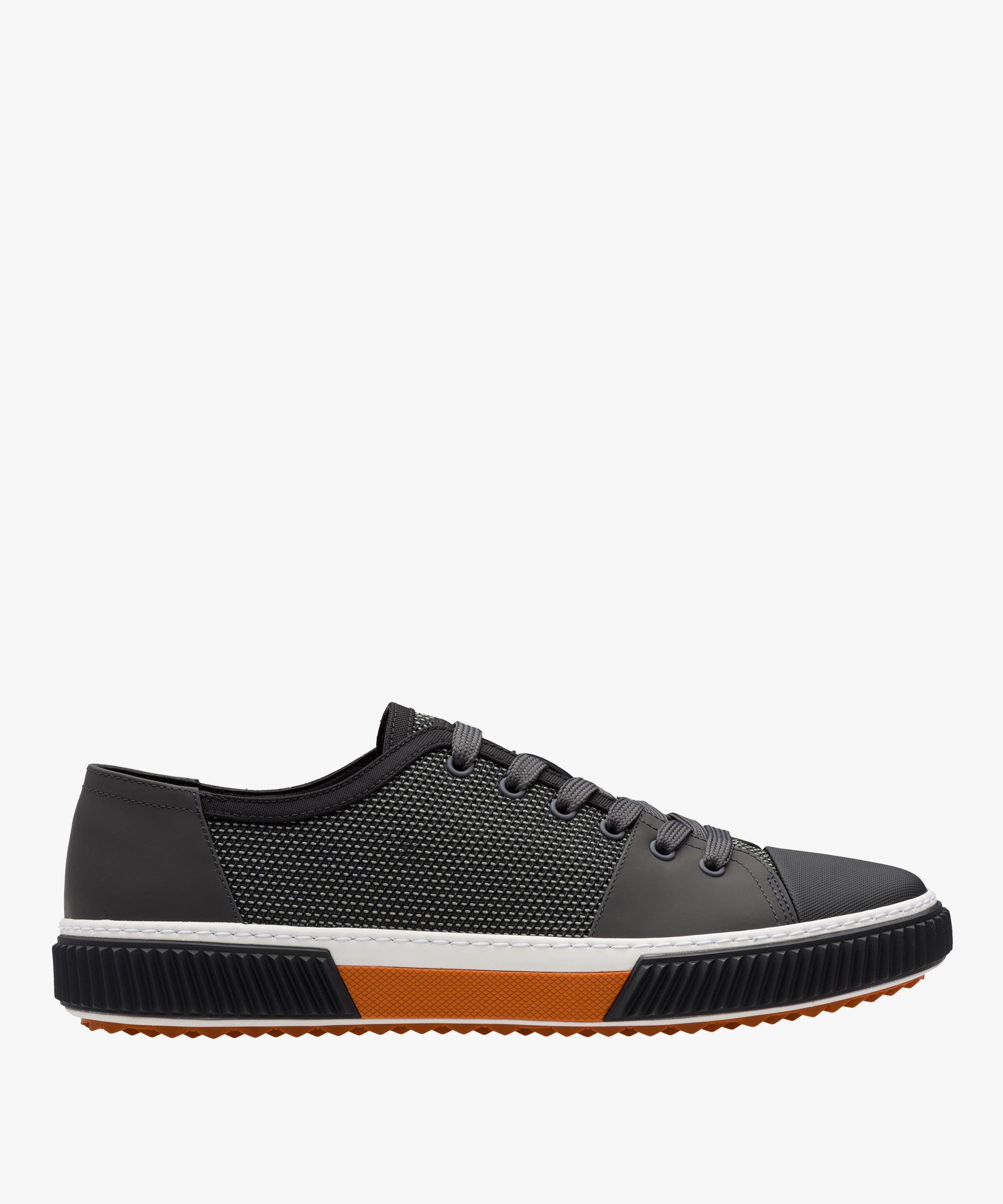 prada technical mesh and leather sneakers
