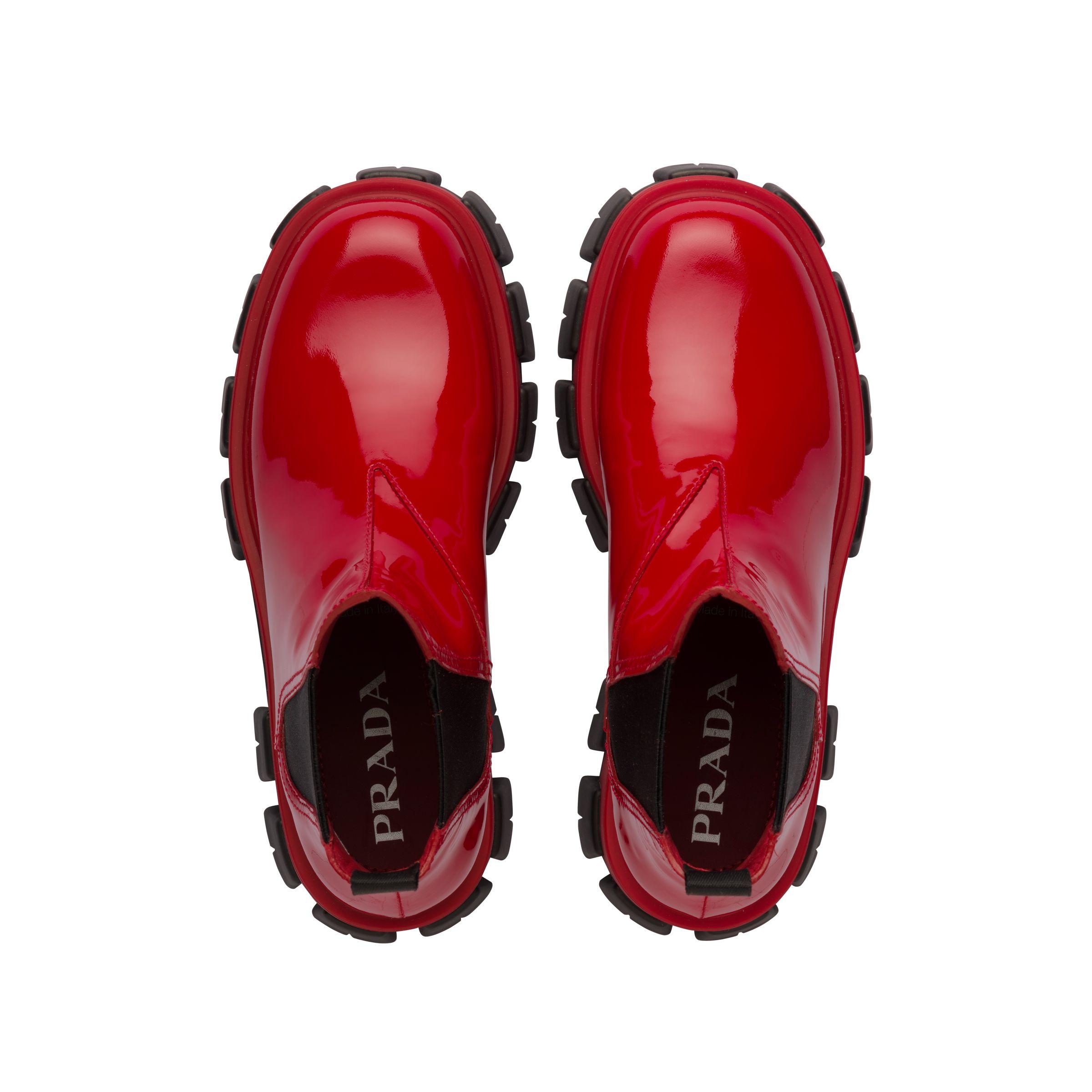 monolith patent leather booties