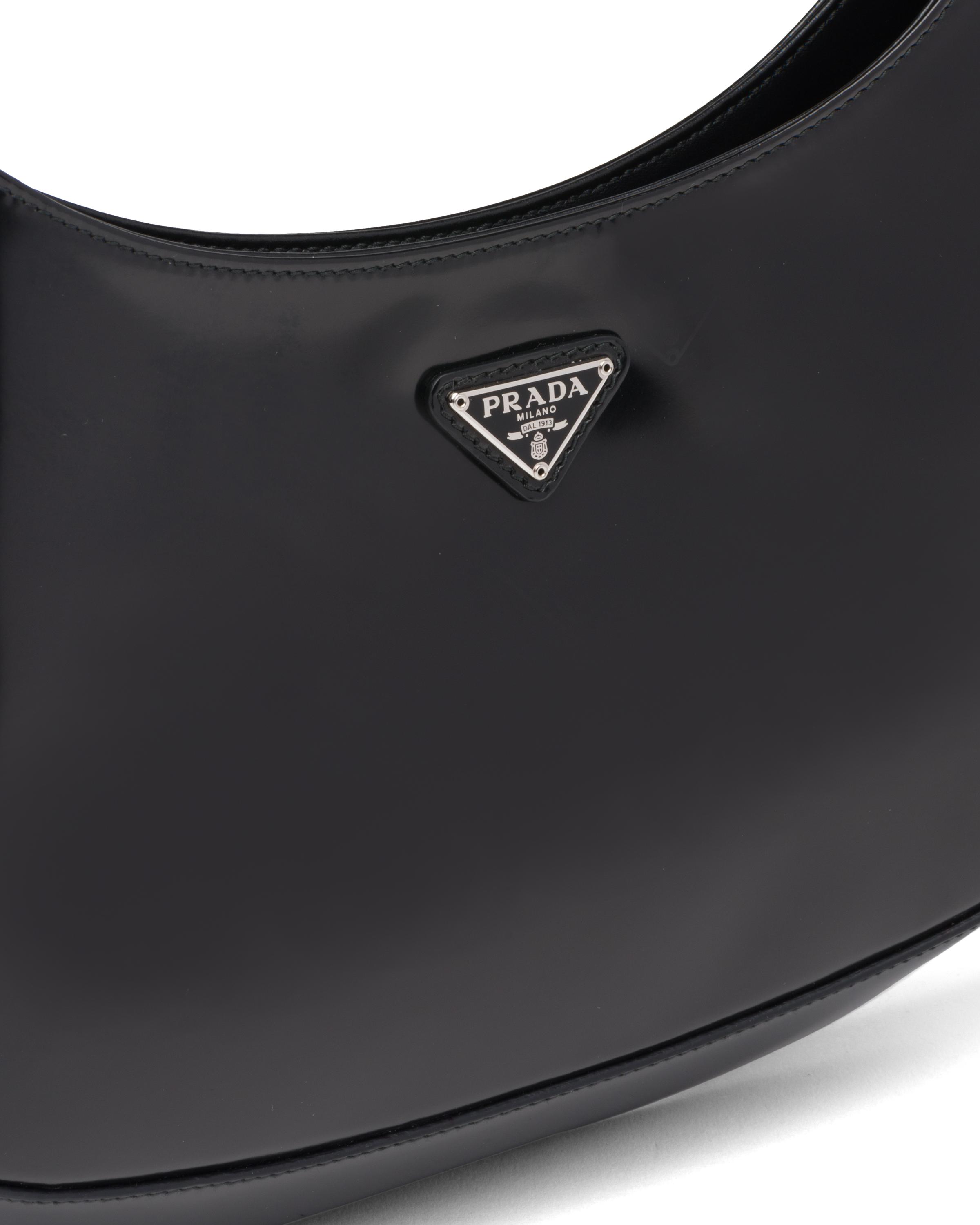 Prada Cleo Brushed Leather Shoulder Bag in Black Lyst