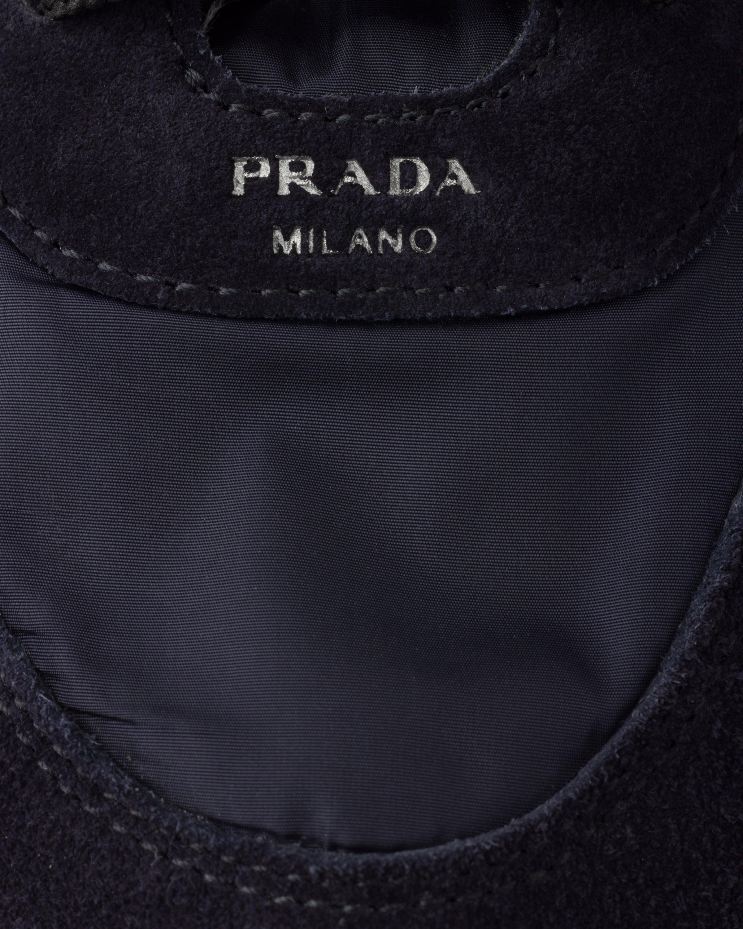 Prada Collapse Re-Nylon And Suede Sneakers in Blue | Lyst
