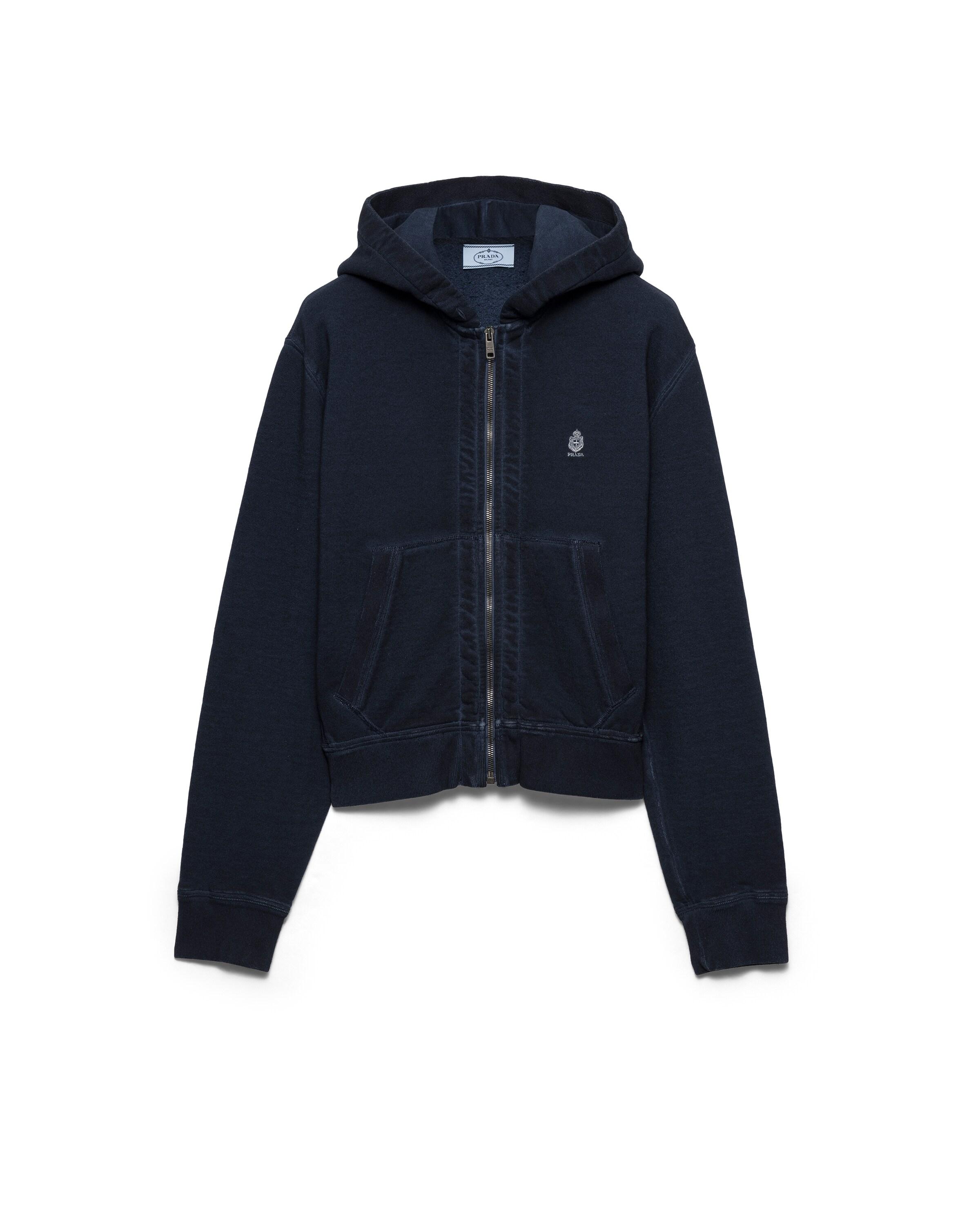 prada-blue-Kapuzenjacke-Aus- 