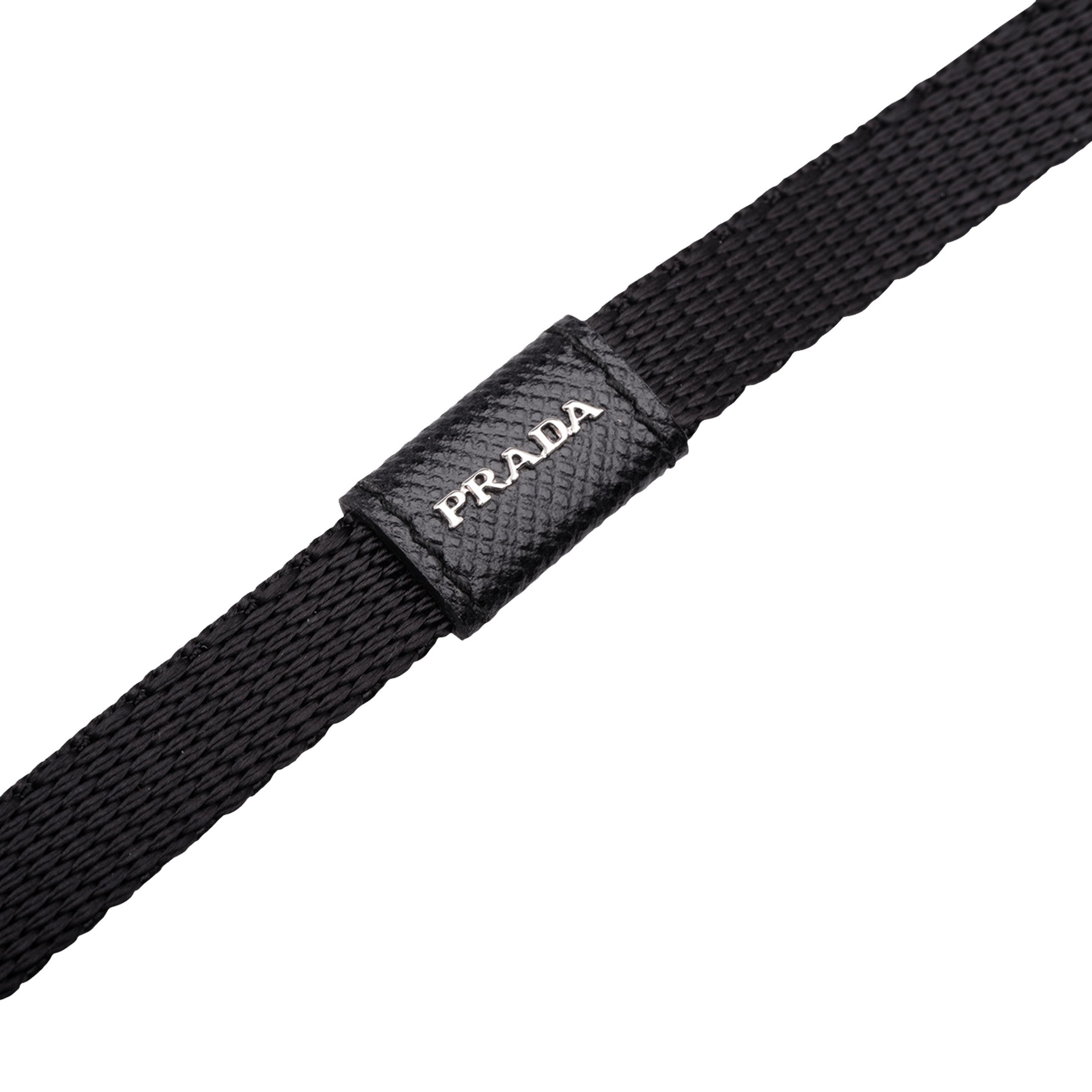 Prada Leather Technical Fabric Bracelet for Men Lyst