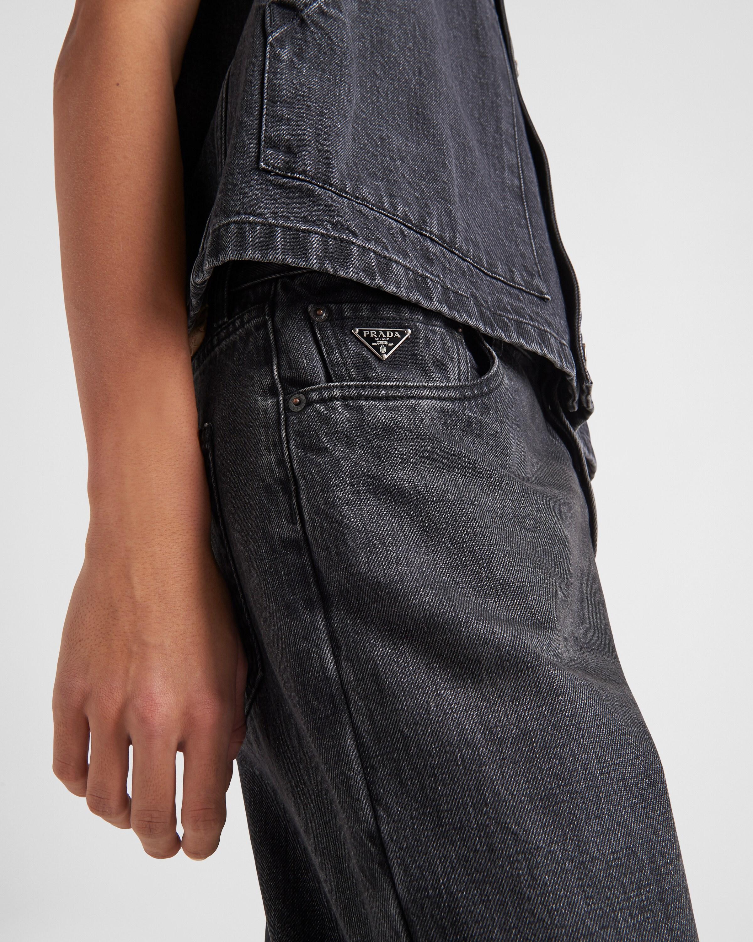 Prada Five pocket Denim Jeans in Grey for Men Lyst UK
