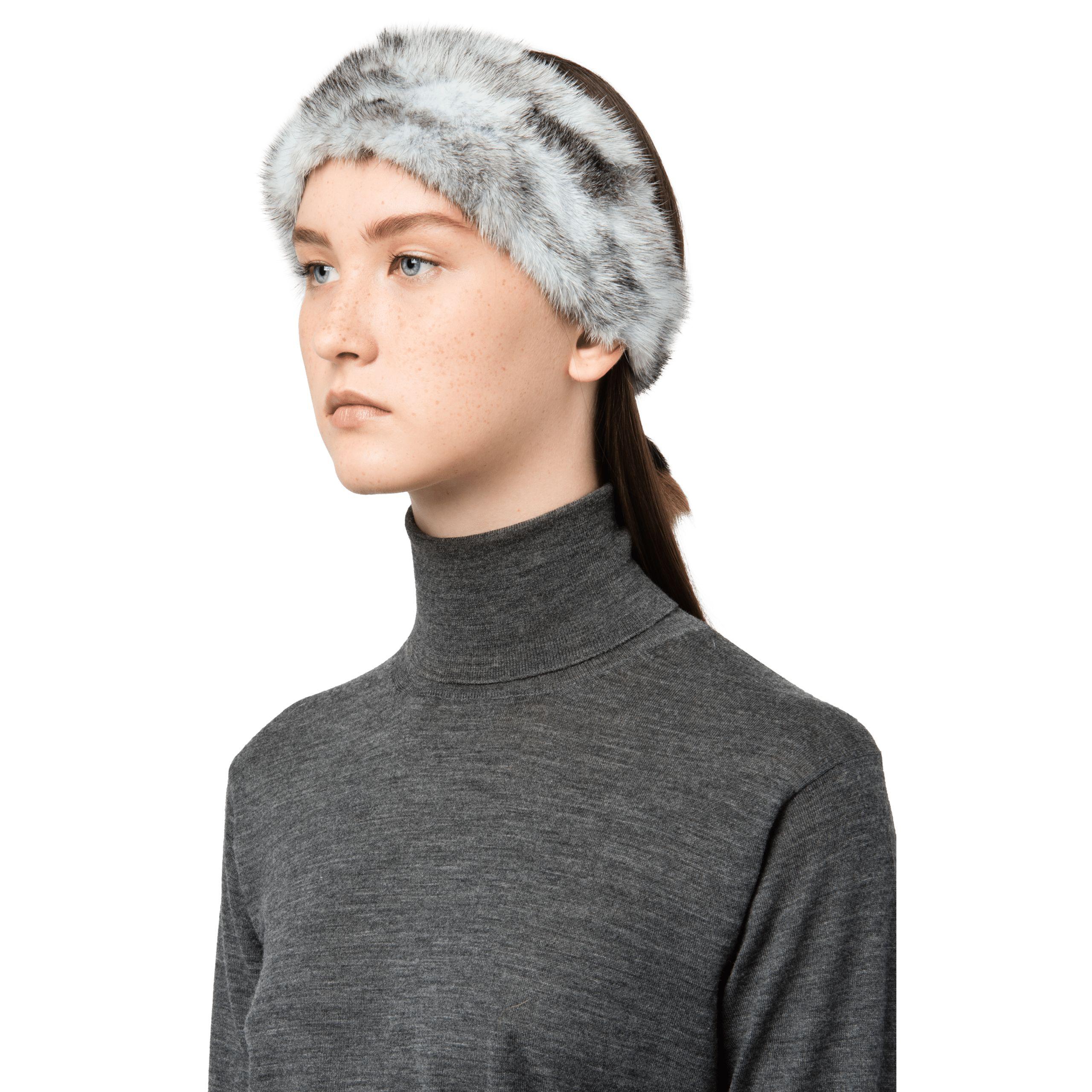 prada fur headband