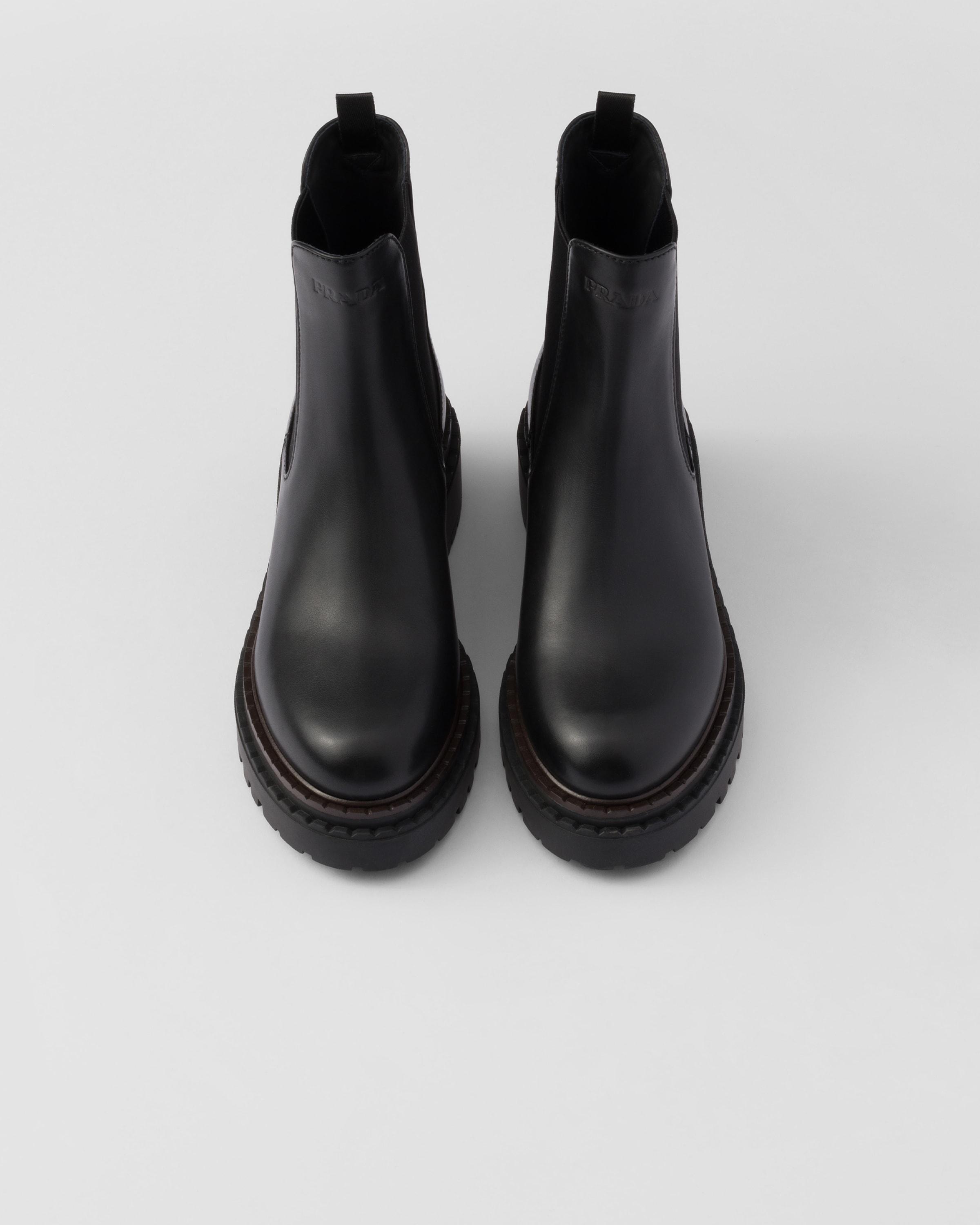 Prada Leather Chelsea Boots in Black Lyst UK