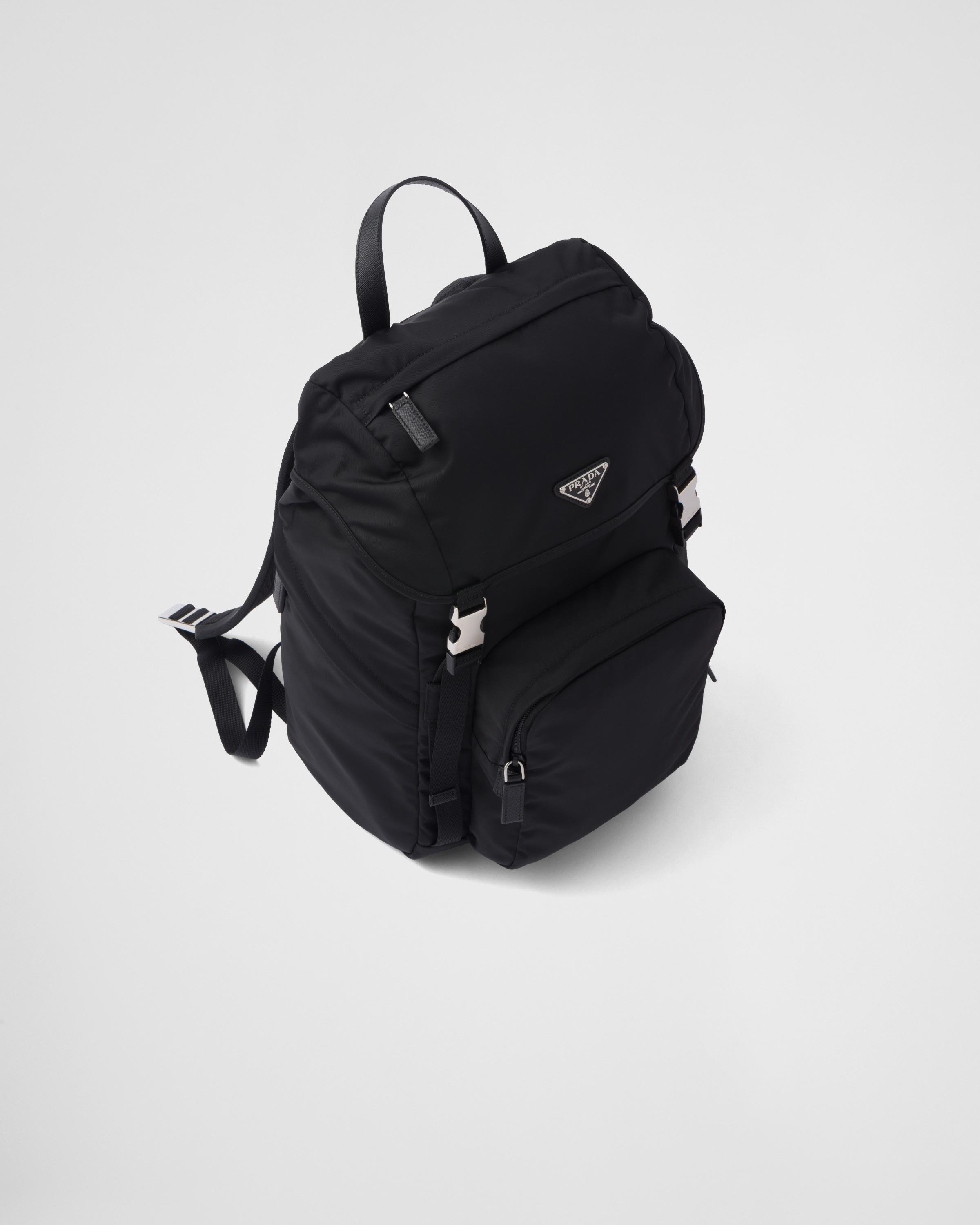 Re-Nylon and Saffiano leather backpack