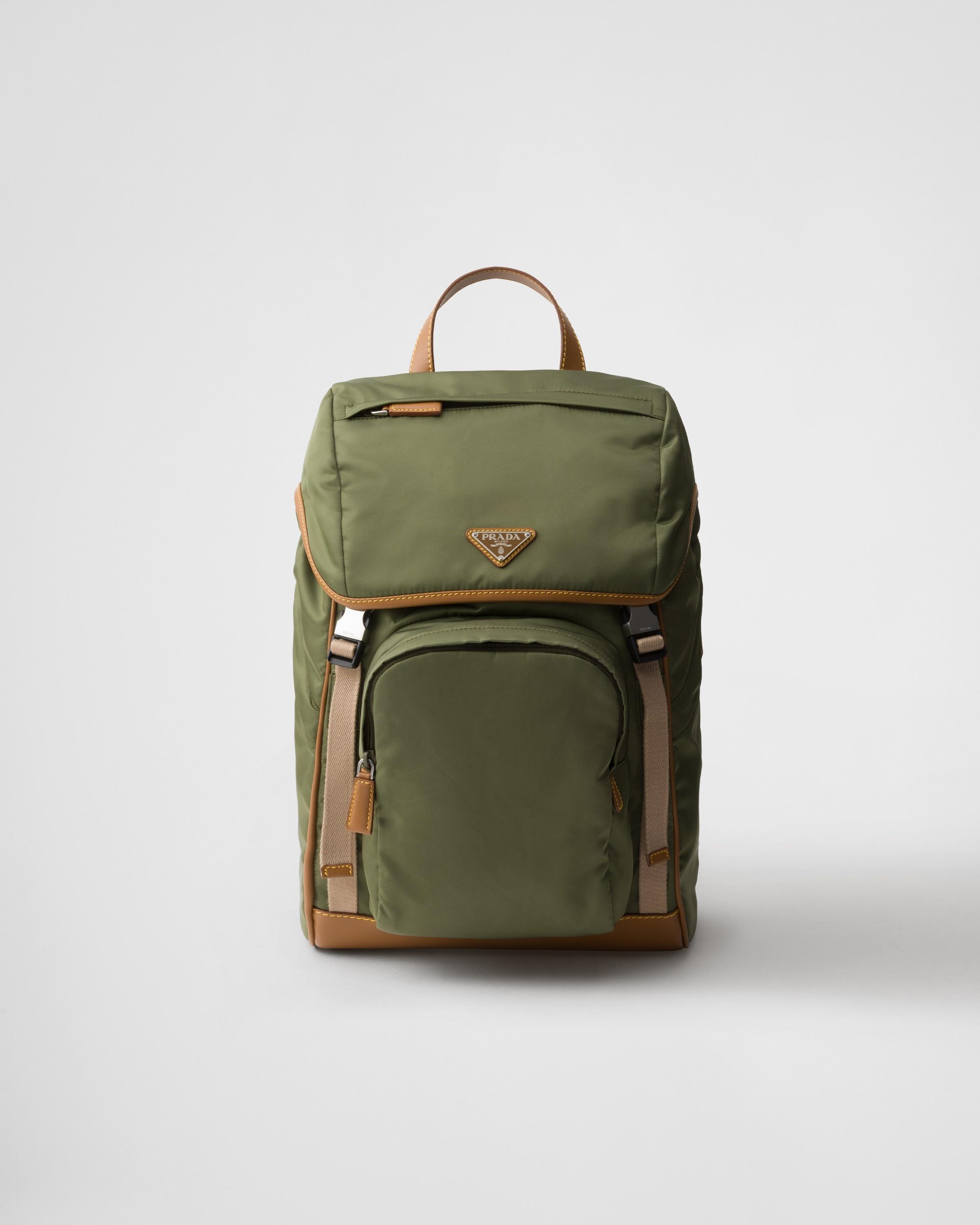 PRADA オリーブグリーン バックパック Prada Re-Nylon And Leather Backpack in Green for Men | Lyst