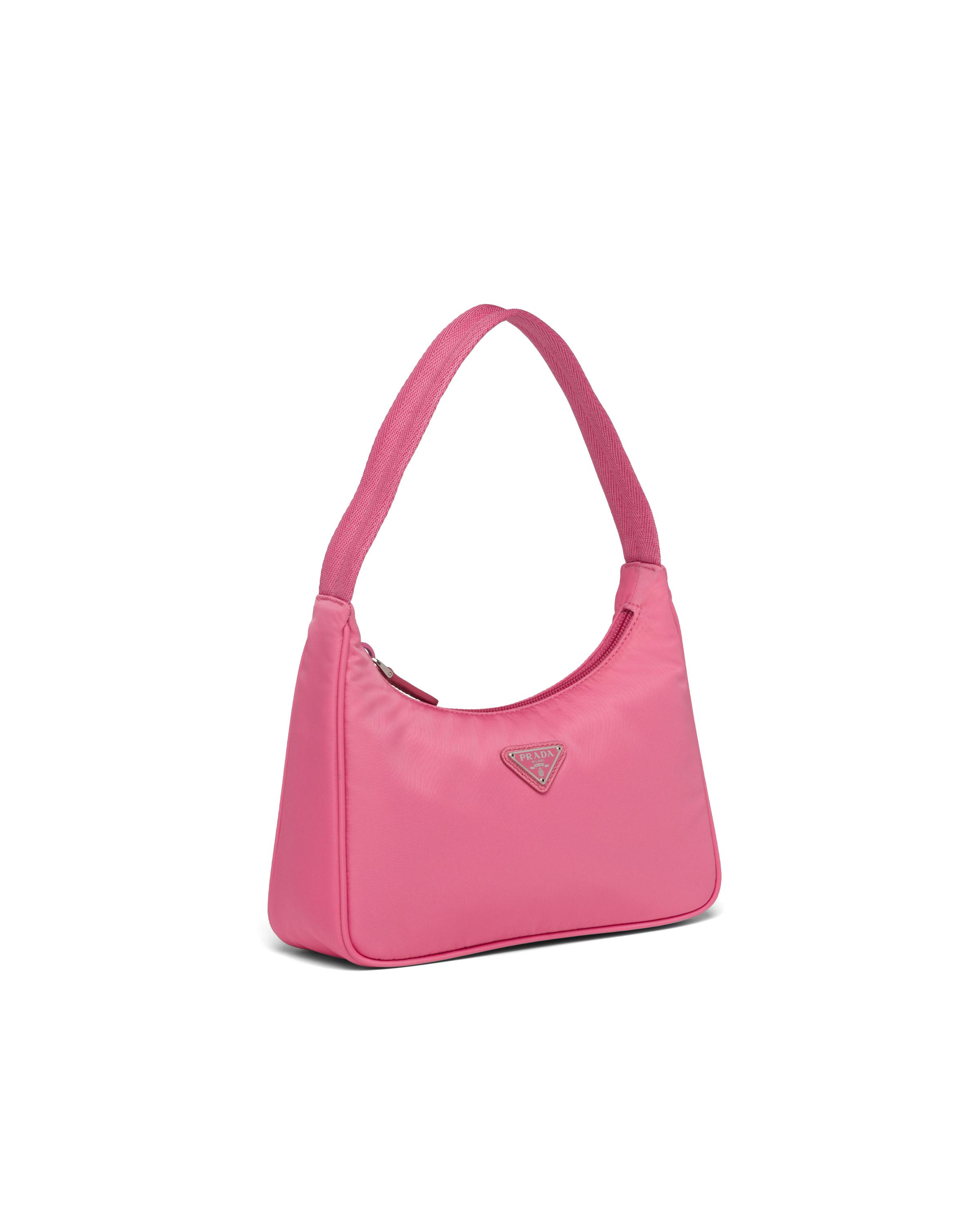 Prada Re-Edition 2000 Mini Bag Nylon Begonia Pink in Nylon/Saffiano Leather  with Silver-tone - US