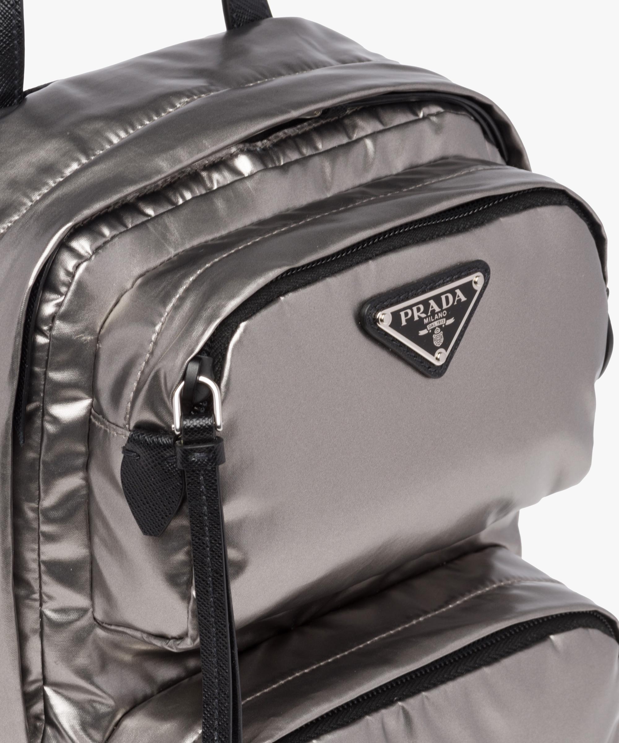 Prada Oneshoulder Laminated Fabric Backpack in Black Lyst