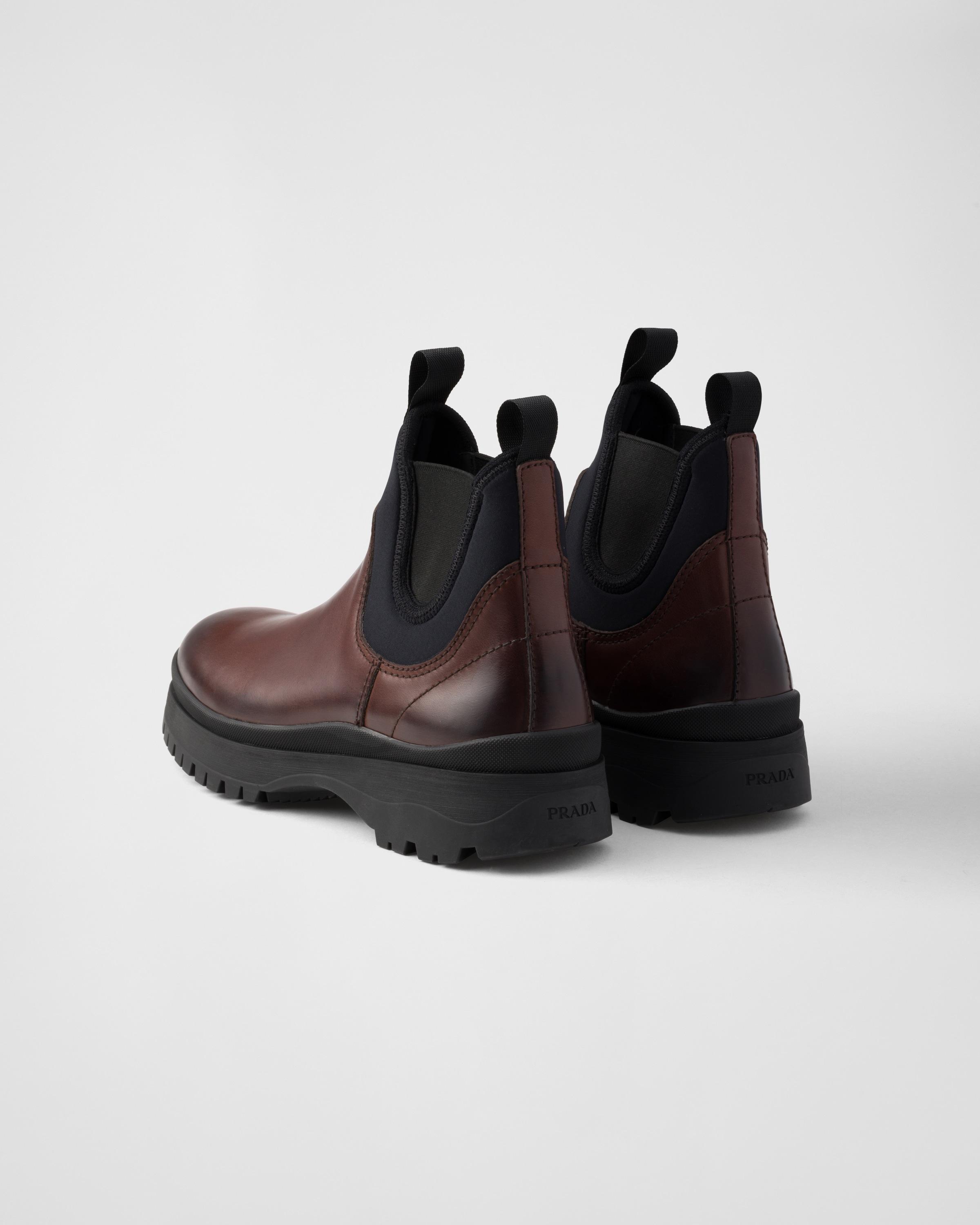 Prada Leather And Stretch Fabric Brixxen Boots in Black for Men Lyst UK
