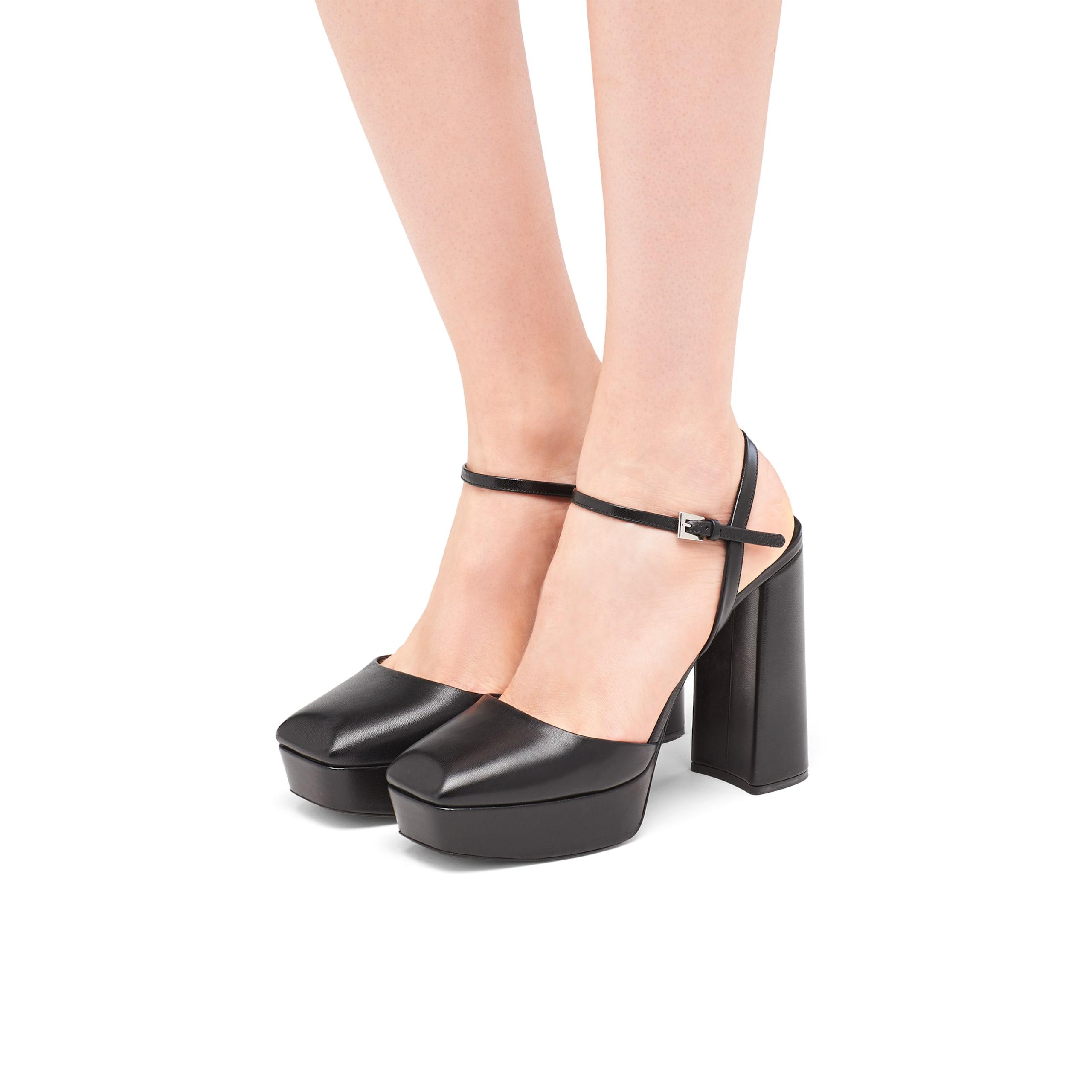 prada platform heels black