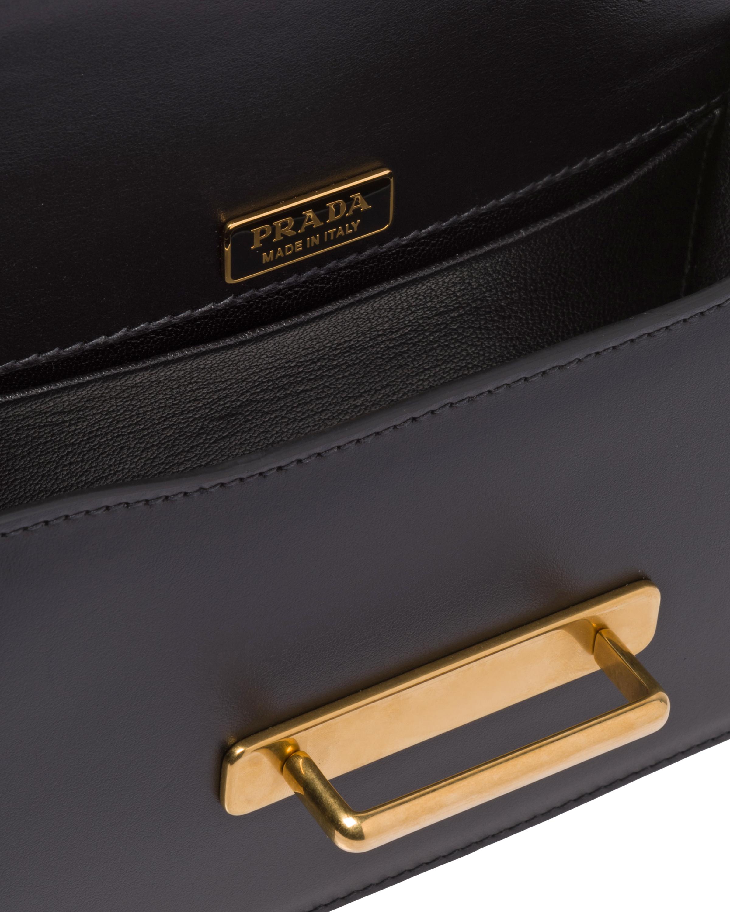 Black Prada Cahier Leather Bag