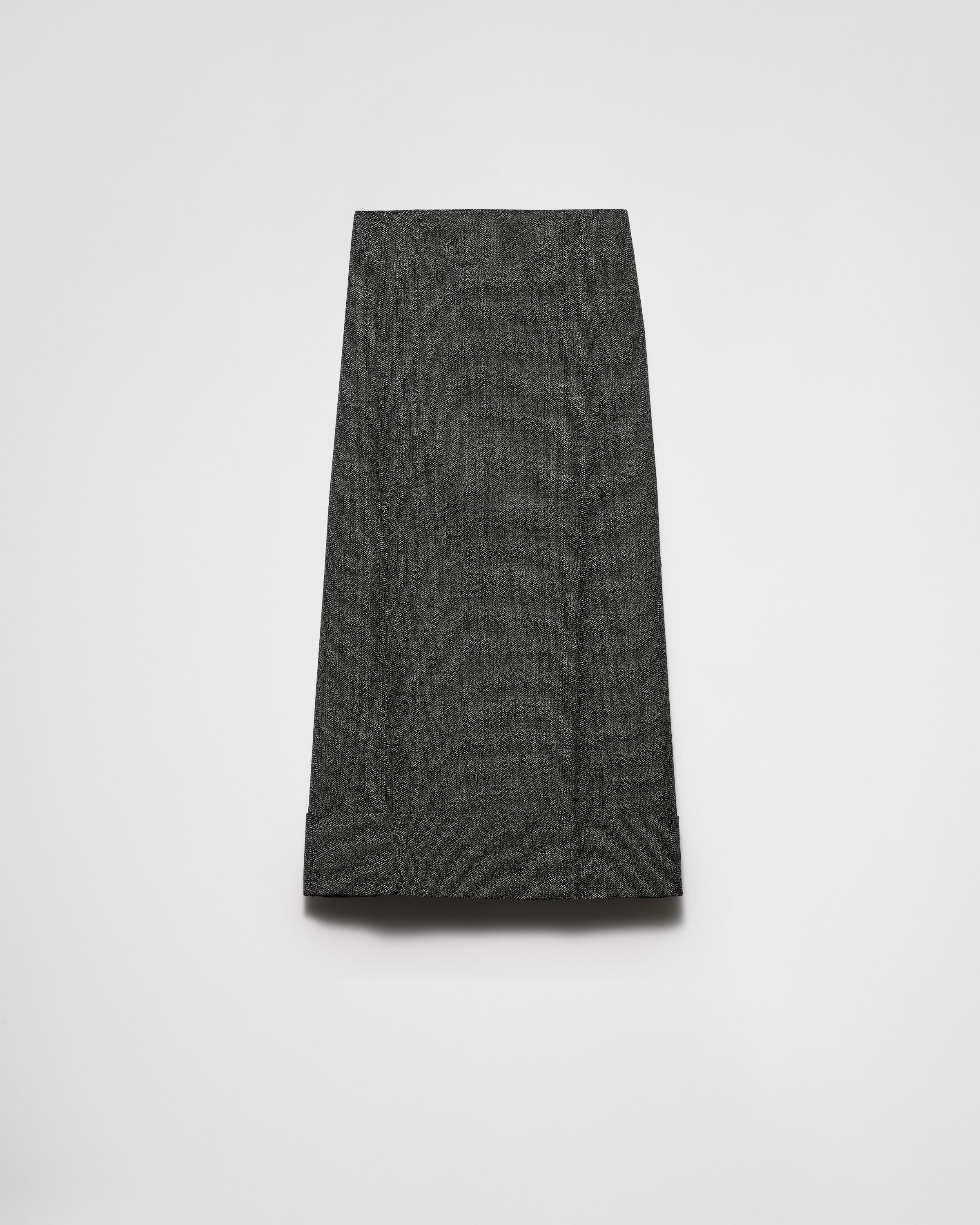 【プラダ・PRADA】Mouline maxi-skirt Prada Mouliné Maxi-Skirt in Gray | Lyst