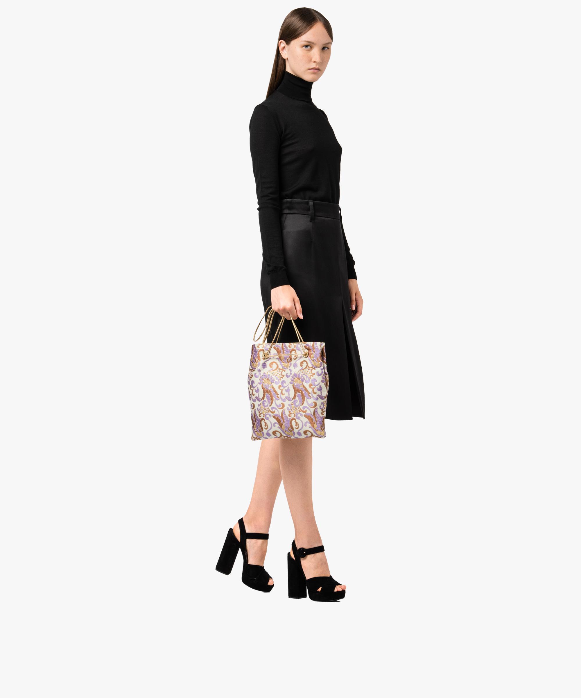 prada brocade shoulder bag