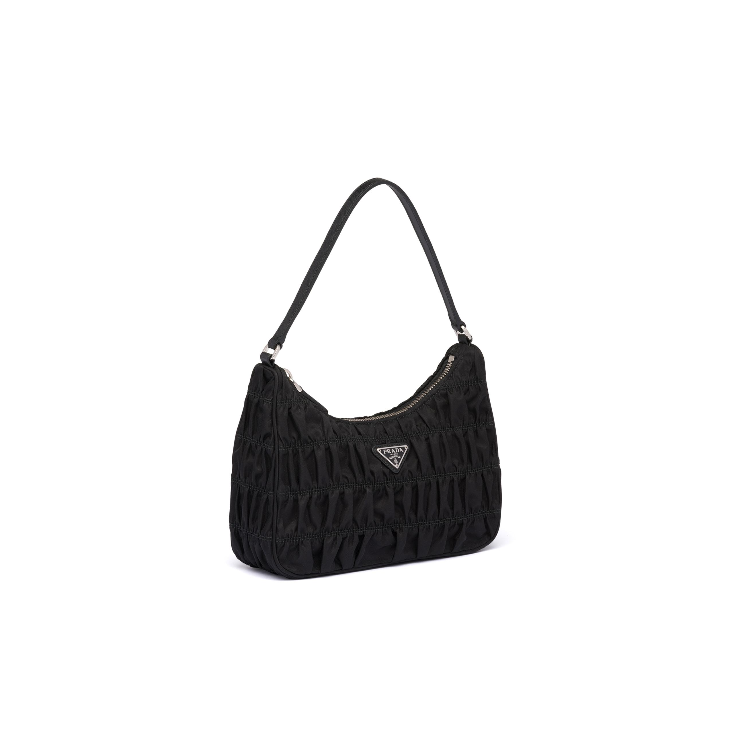 Prada Synthetic Nylon And Saffiano Leather Mini Bag in Black - Lyst