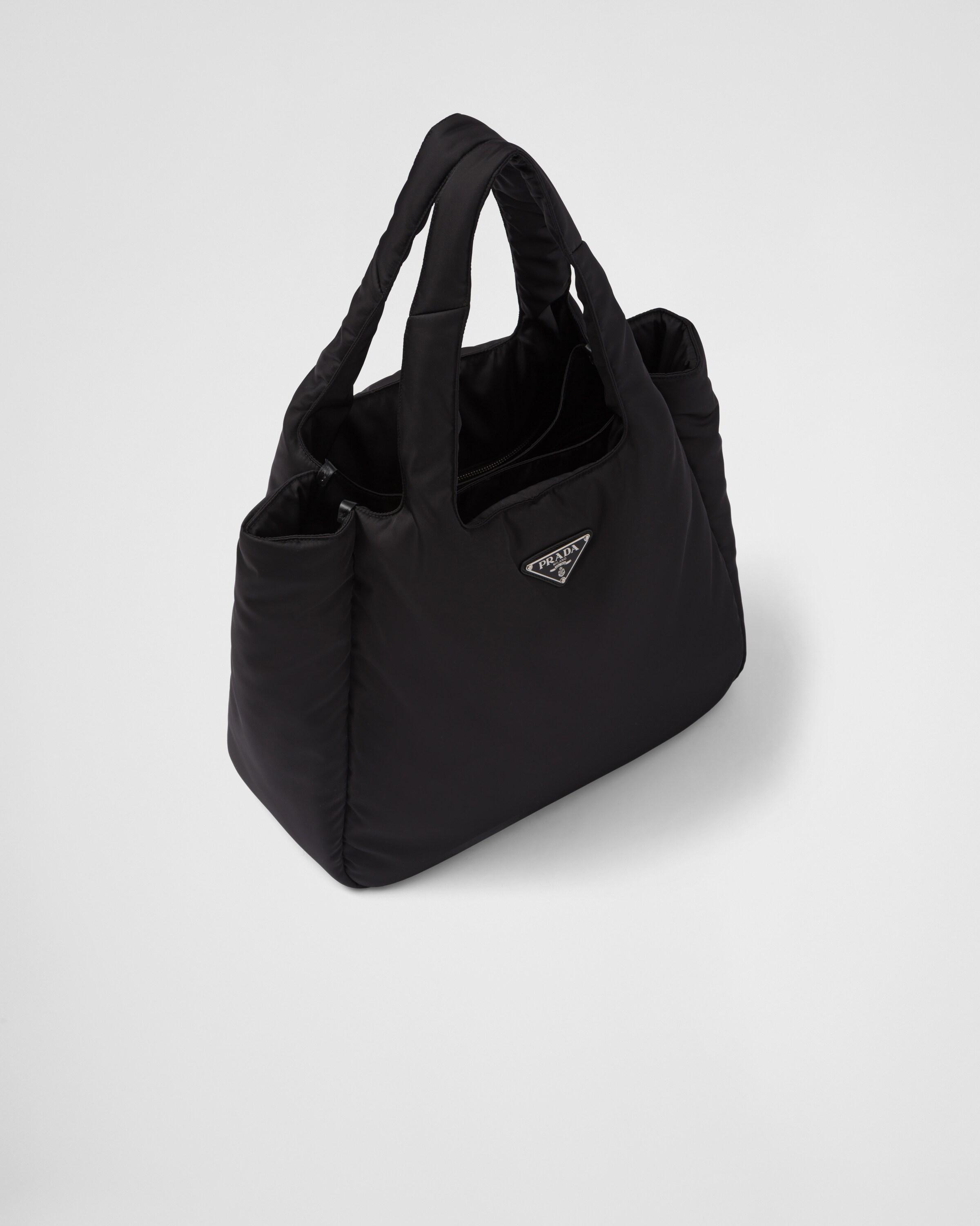 Prada - Men's Leather Tote Bag with Shoulder Strap - Black - Synthetic